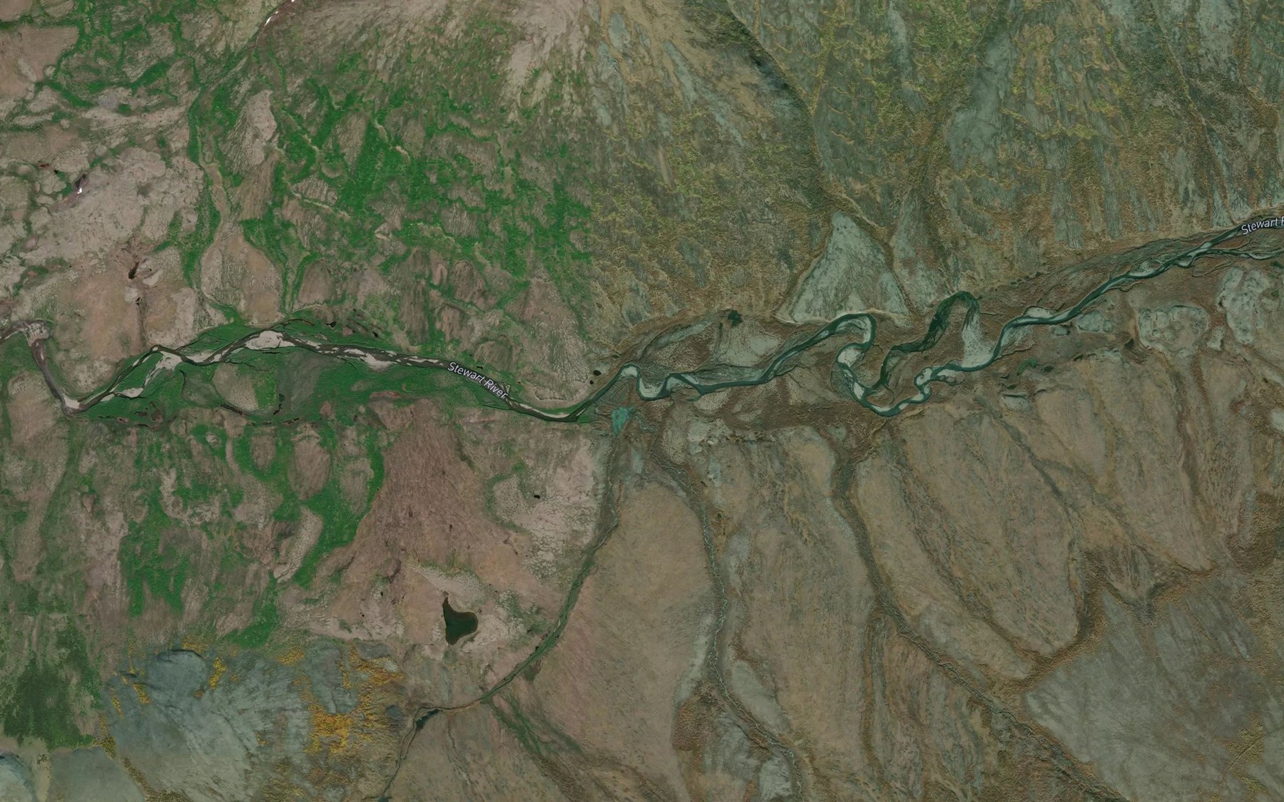 Satellite map of the Jessie Creek