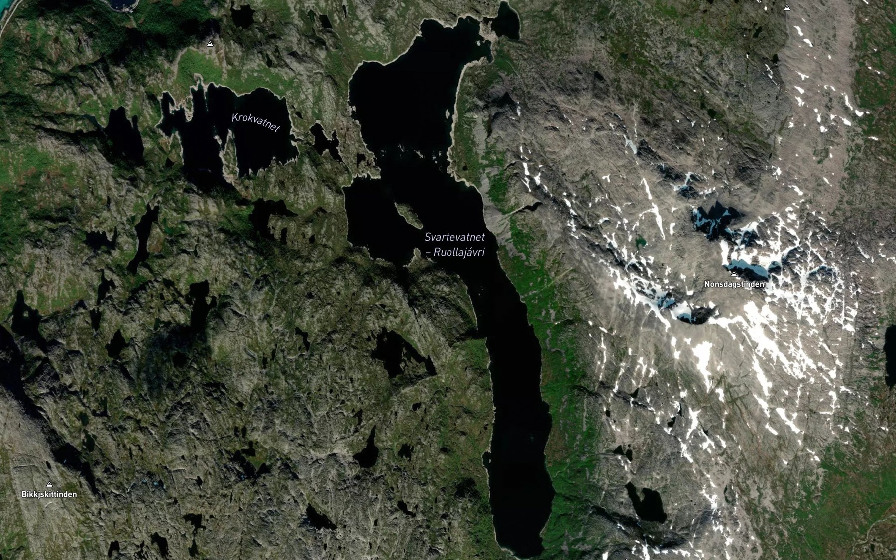 Satellite map of the Ruollajavri