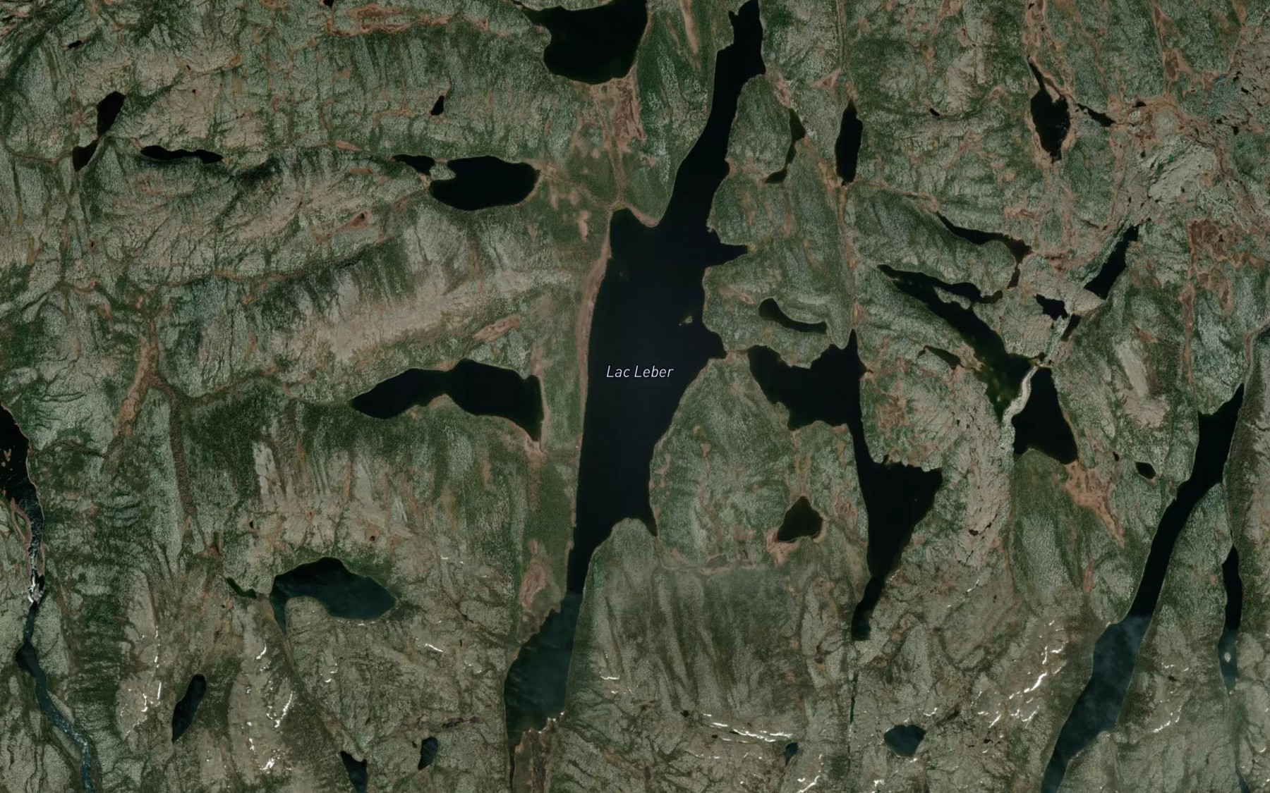 Satellite map of the Lac Leber