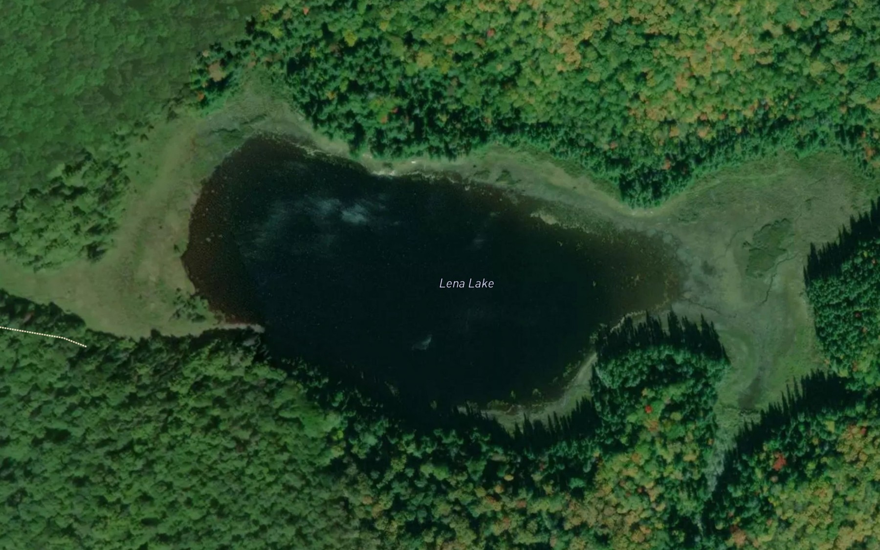Satellite map of the Lena Lake