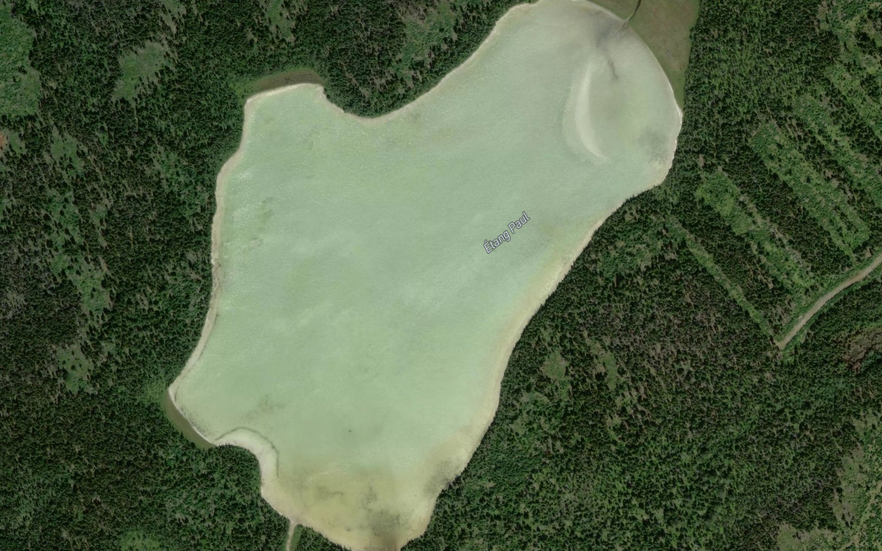Satellite map of the Etang Paul