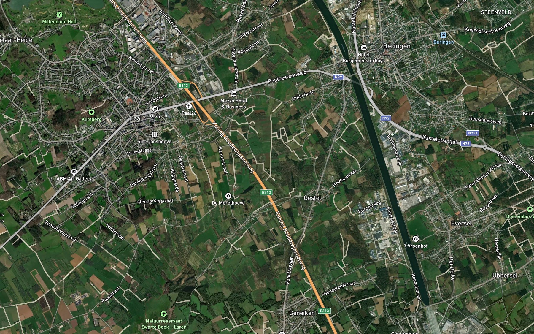 Satellite map of the Helderbeek