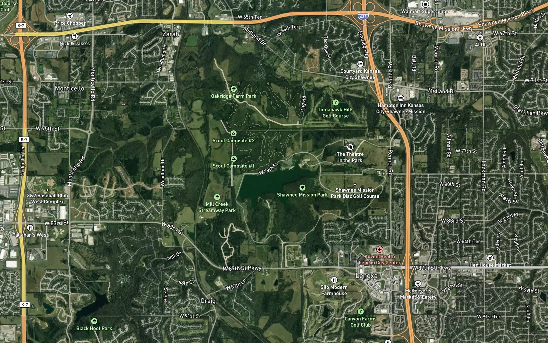 Satellite map of the Spot 4