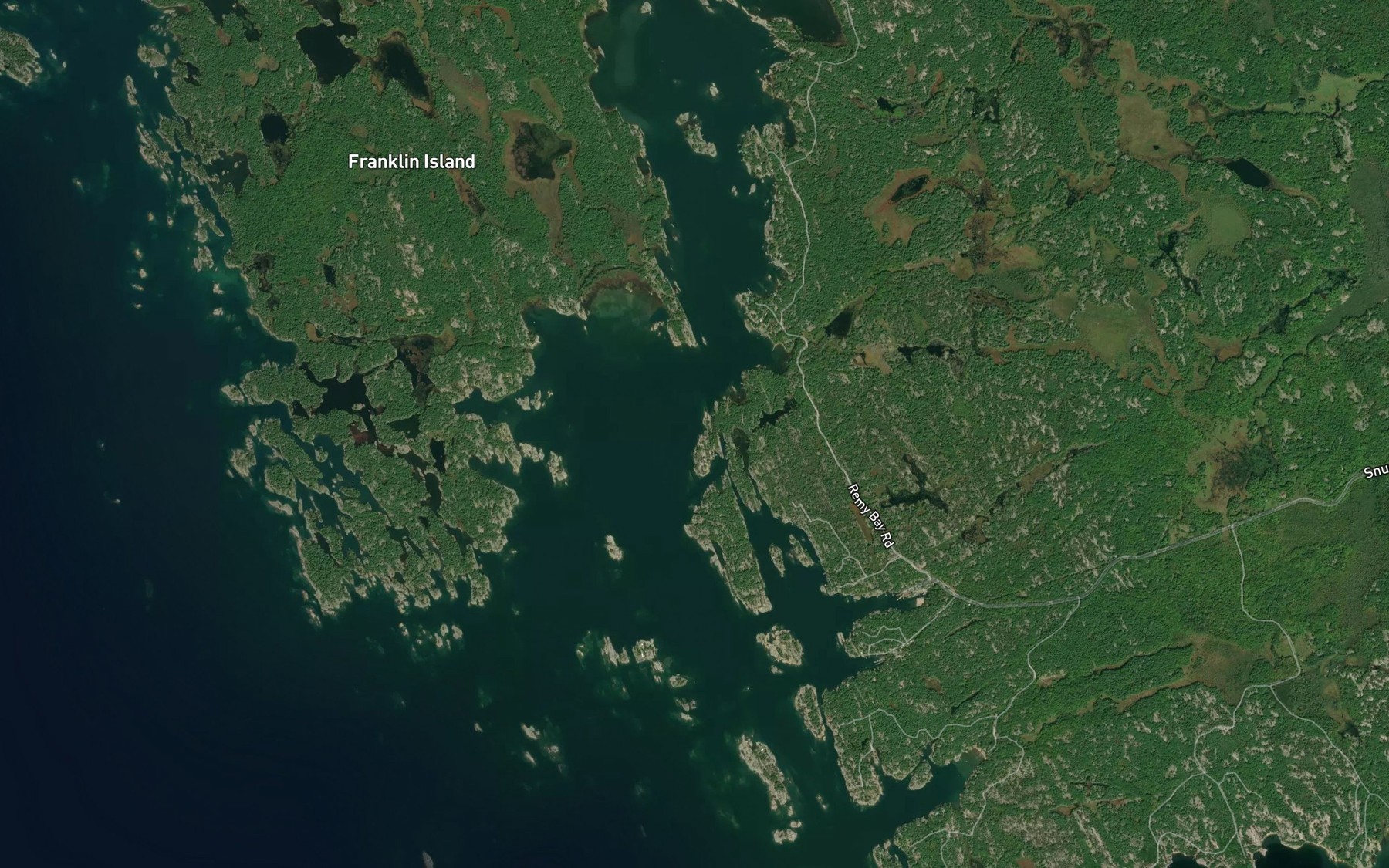 Satellite map of the Remmie Bay