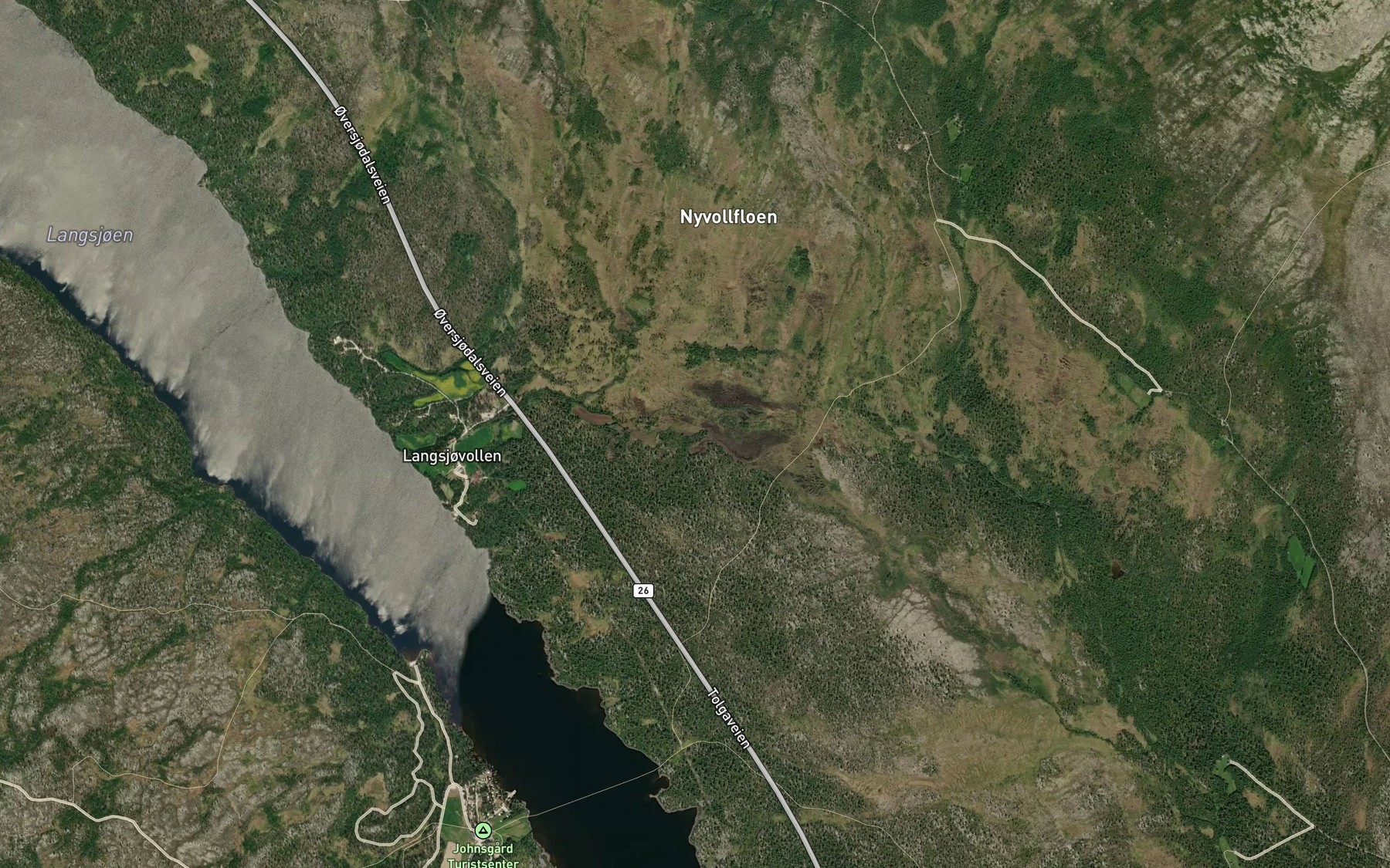 Satellite map of the Holbekken
