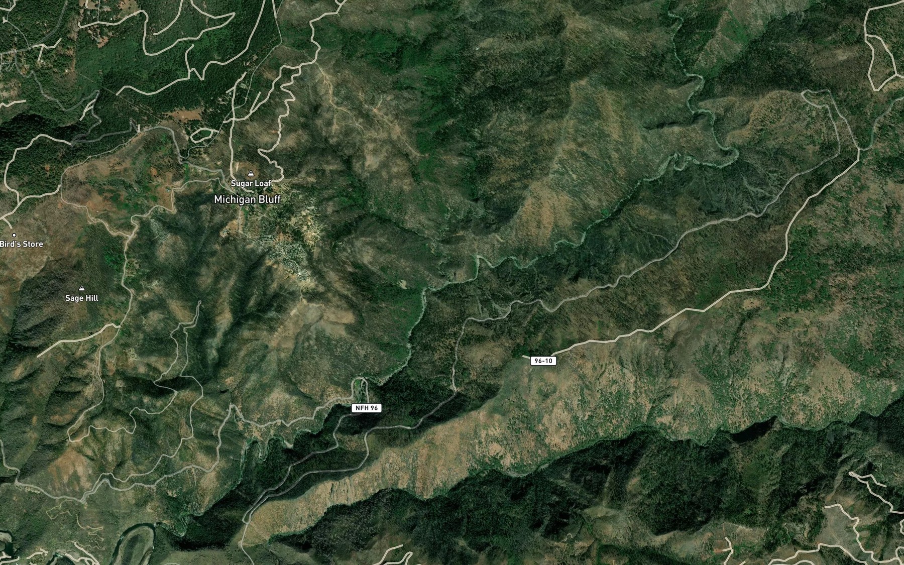 Satellite map of the Eldorado Creek