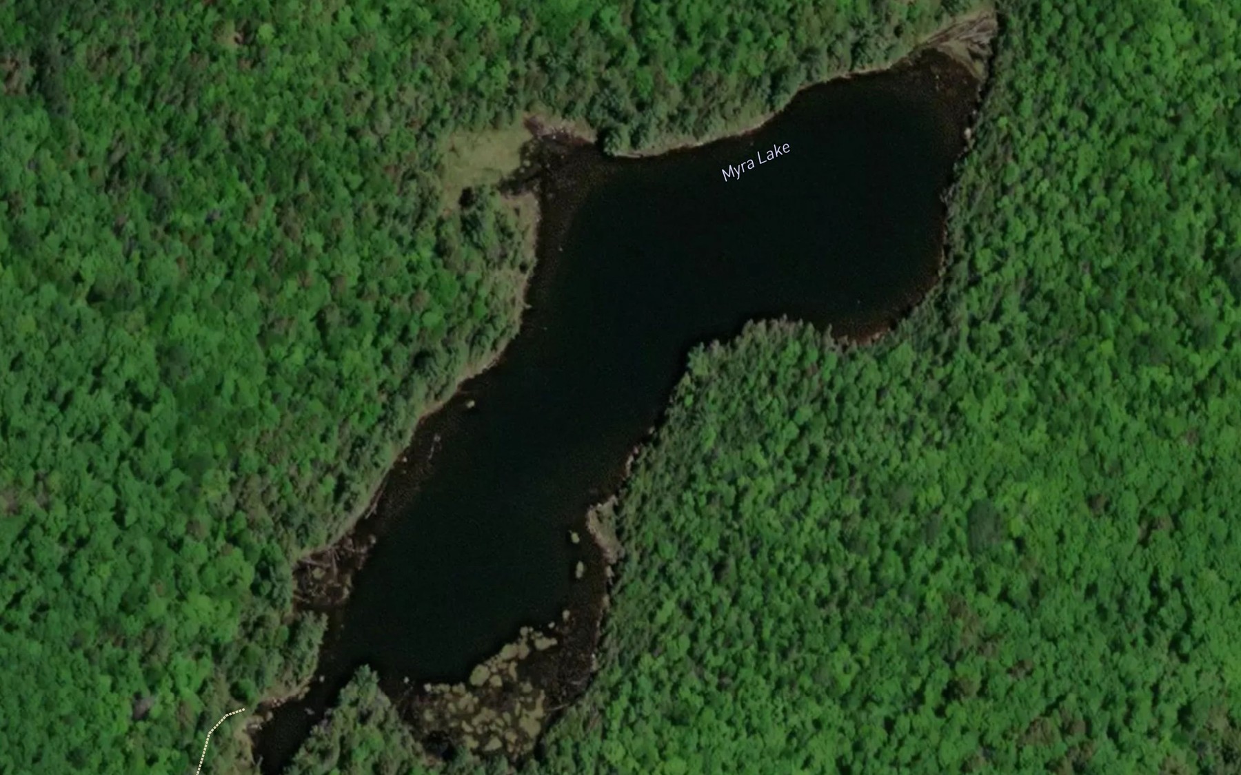 Satellite map of the Myra Lake