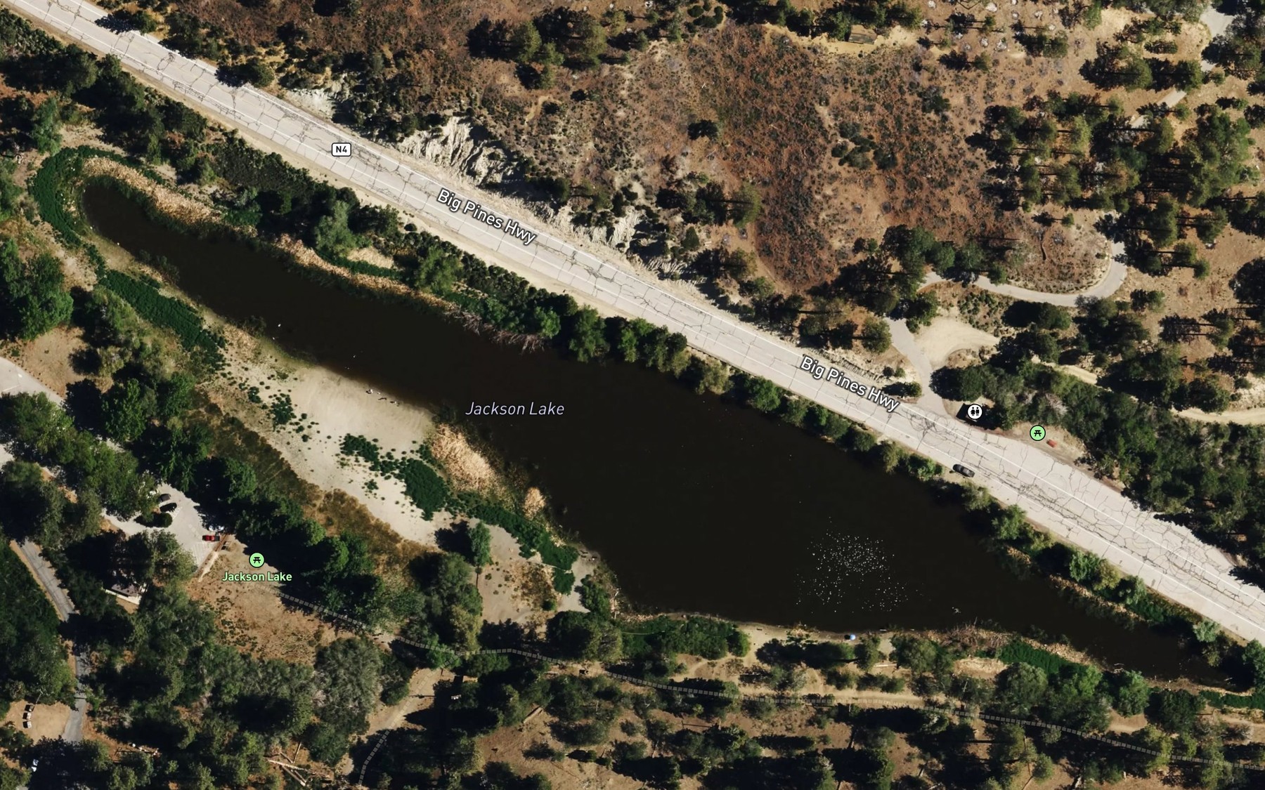 Satellite map of the Jackson Lake