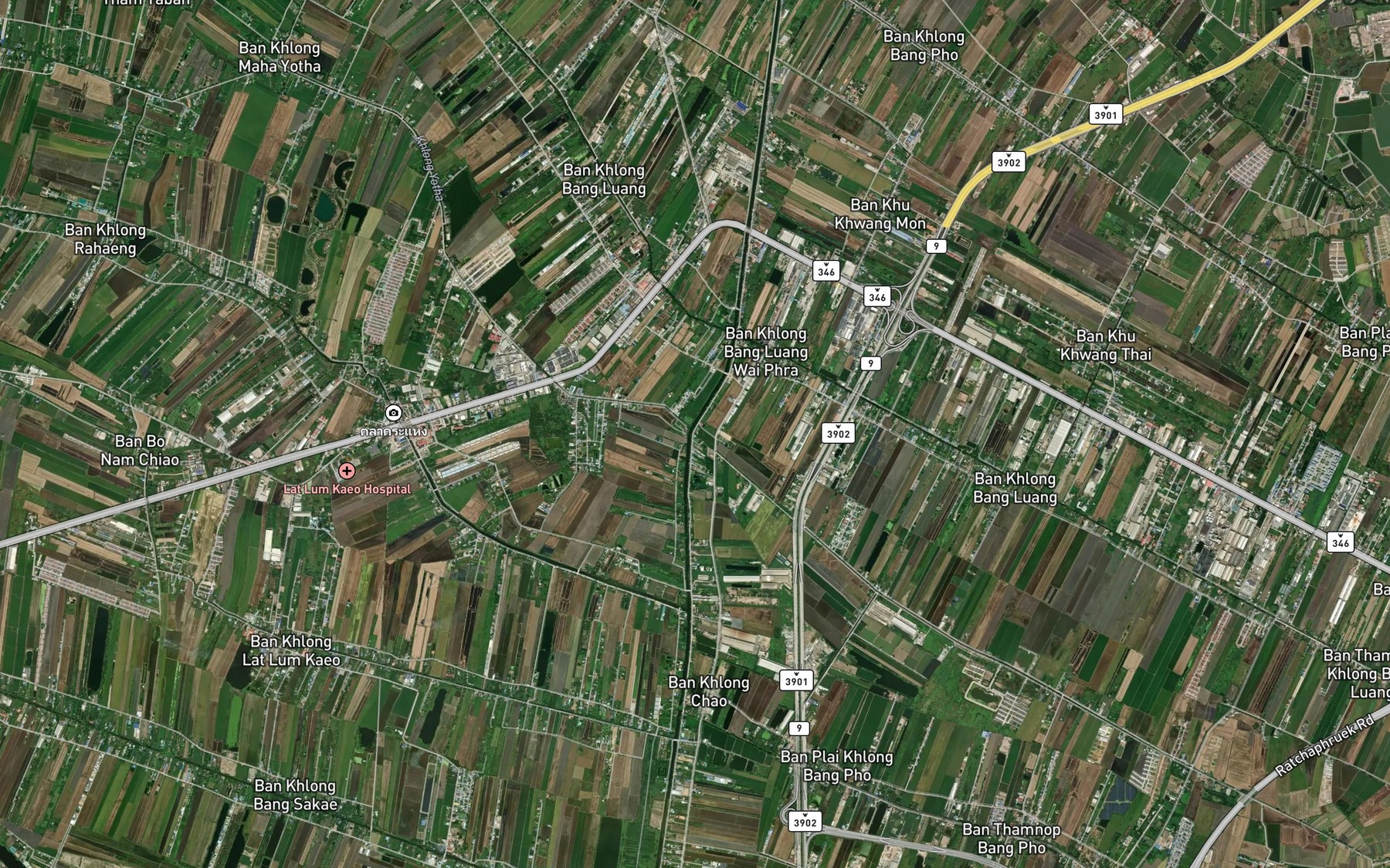 Satellite map of the Khlong Phraya Mahayotha