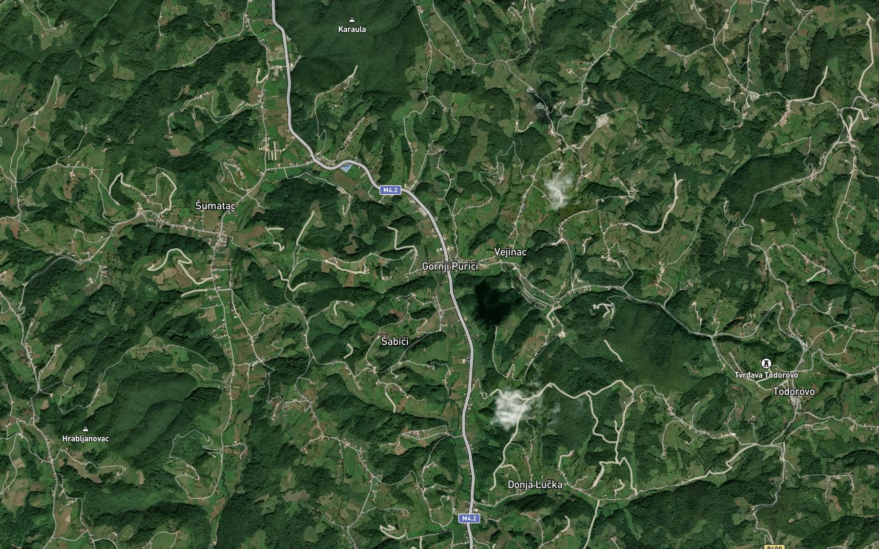Satellite map of the Opankovac