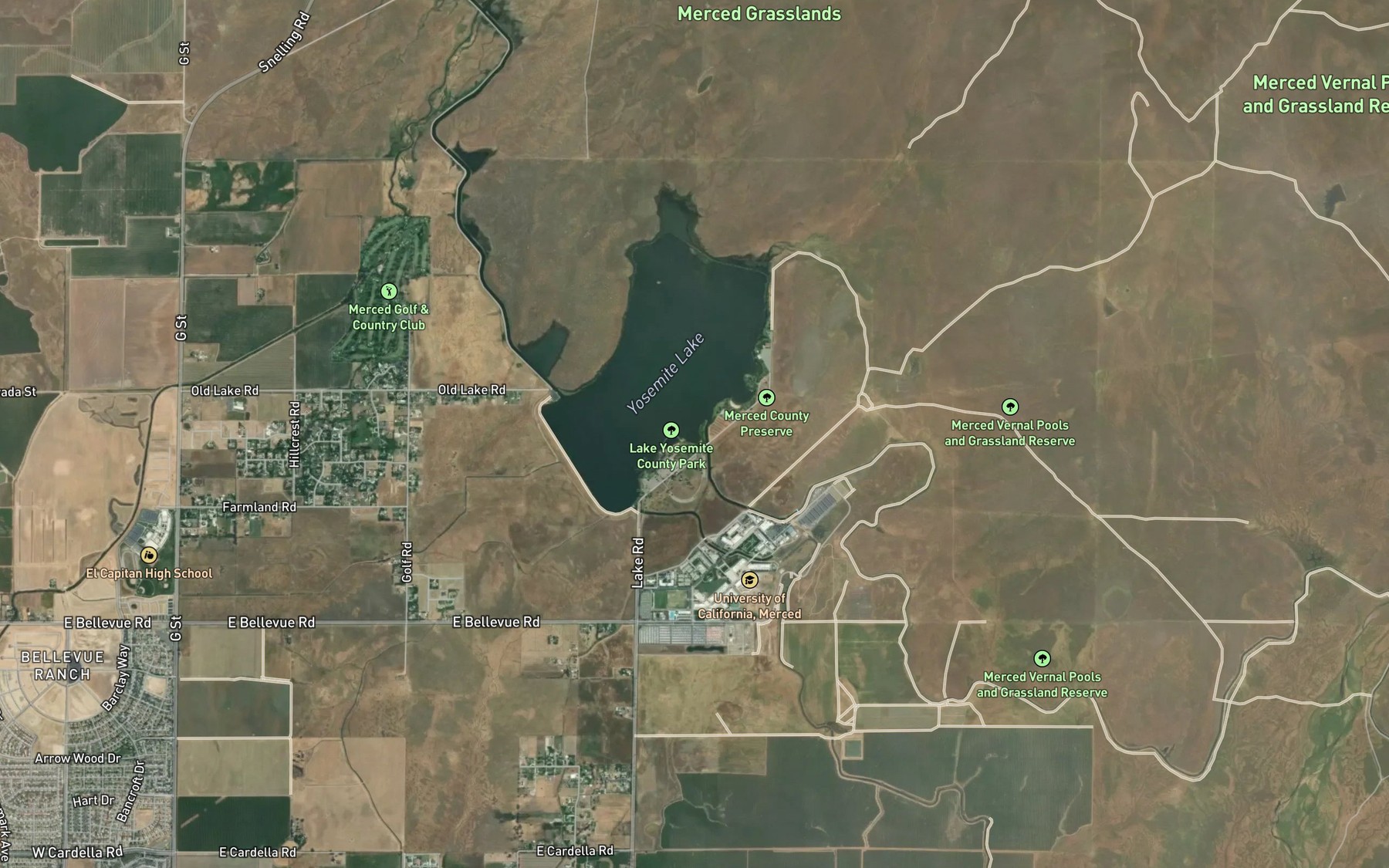 Satellite map of the Veterans Cove