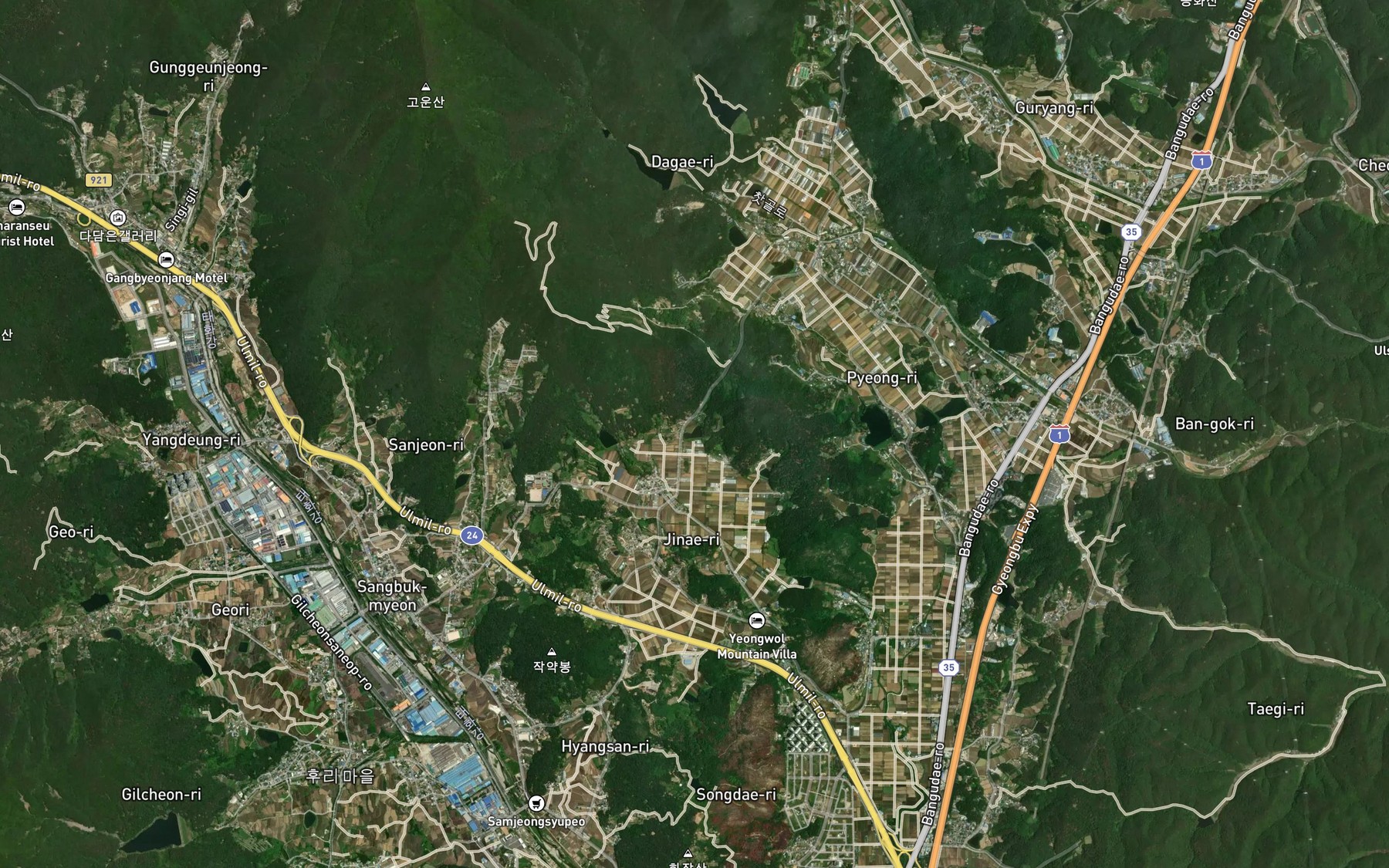 Satellite map of the Takgolmot