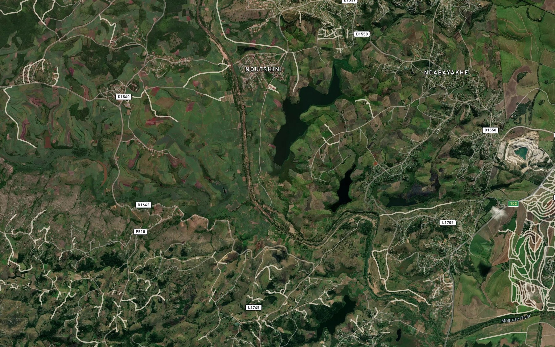 Satellite map of the Sigwenyaneni
