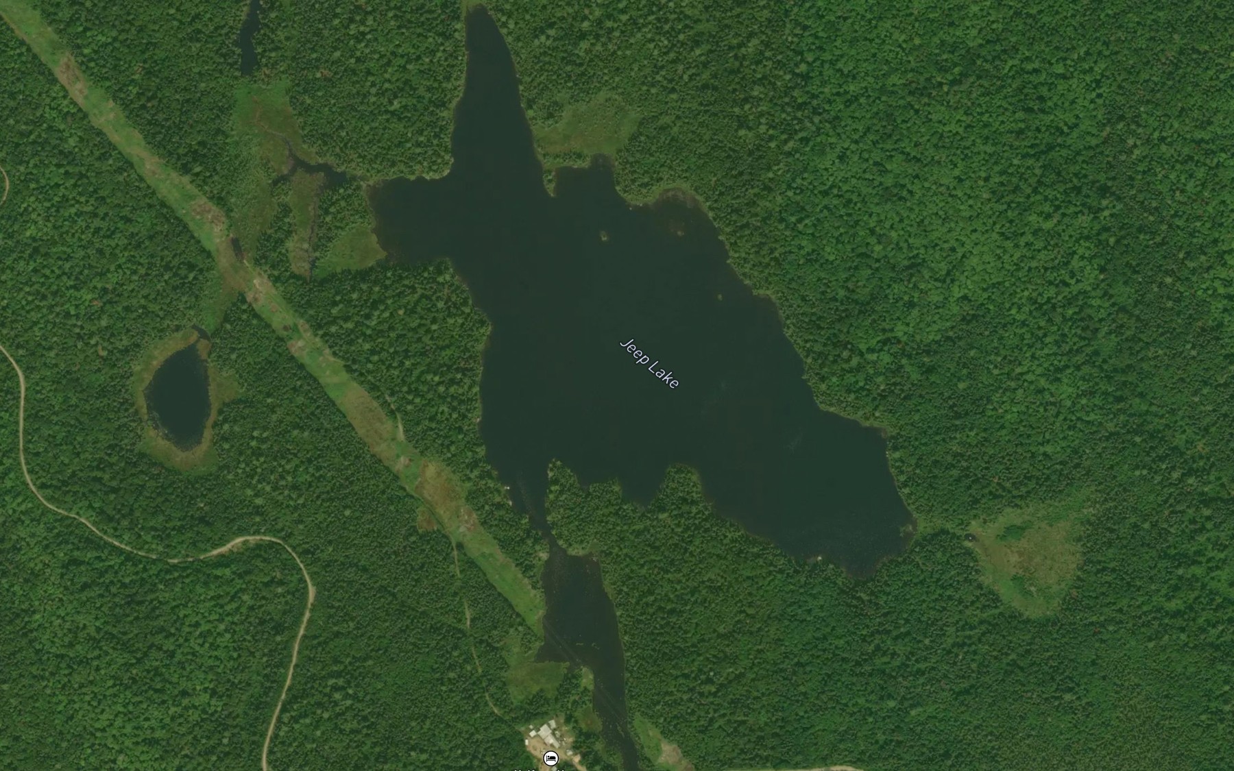 Satellite map of the Jeep Lake