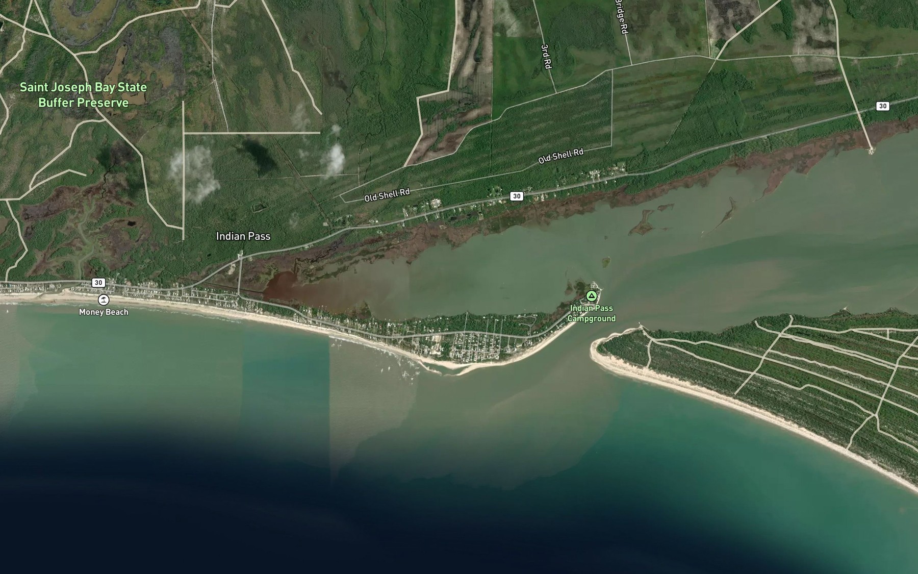 Satellite map of the Indian Lagoon