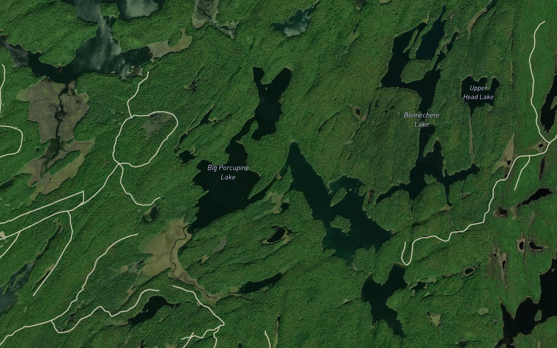 Satellite map of the Big Porcupine Lake