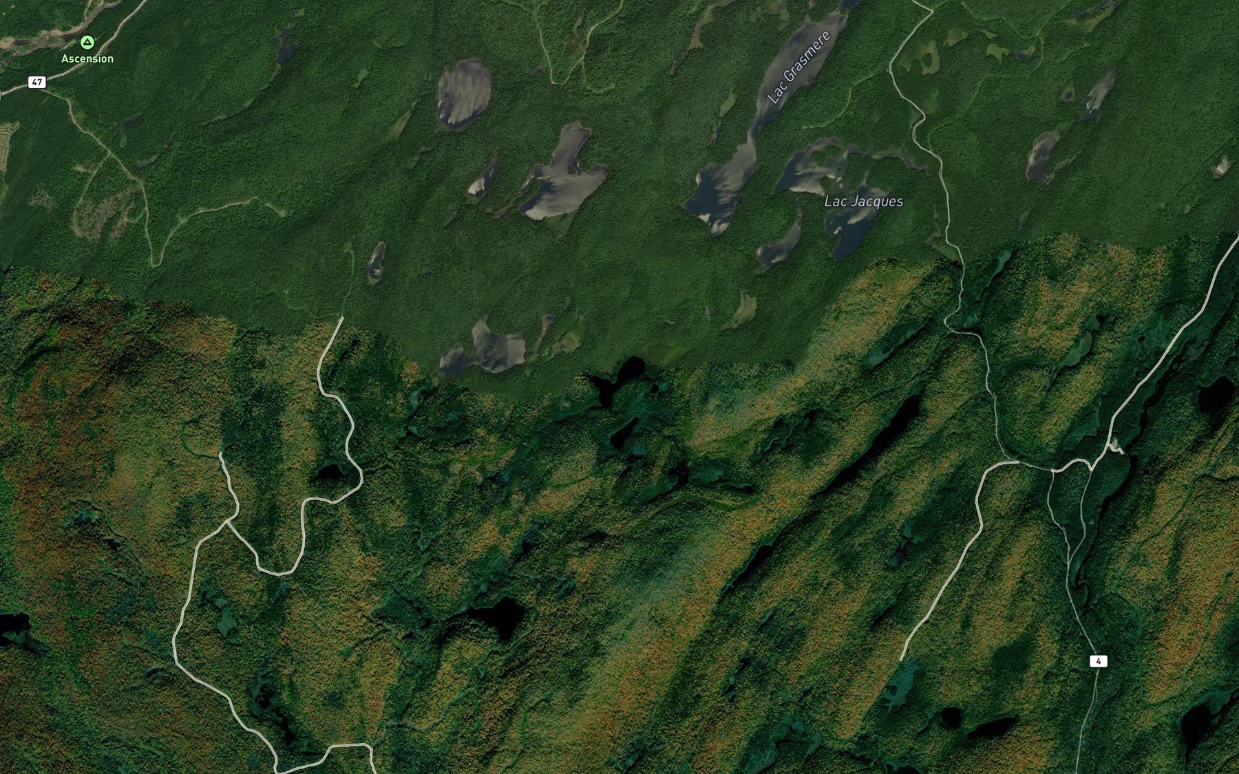 Satellite map of the Lac Genat