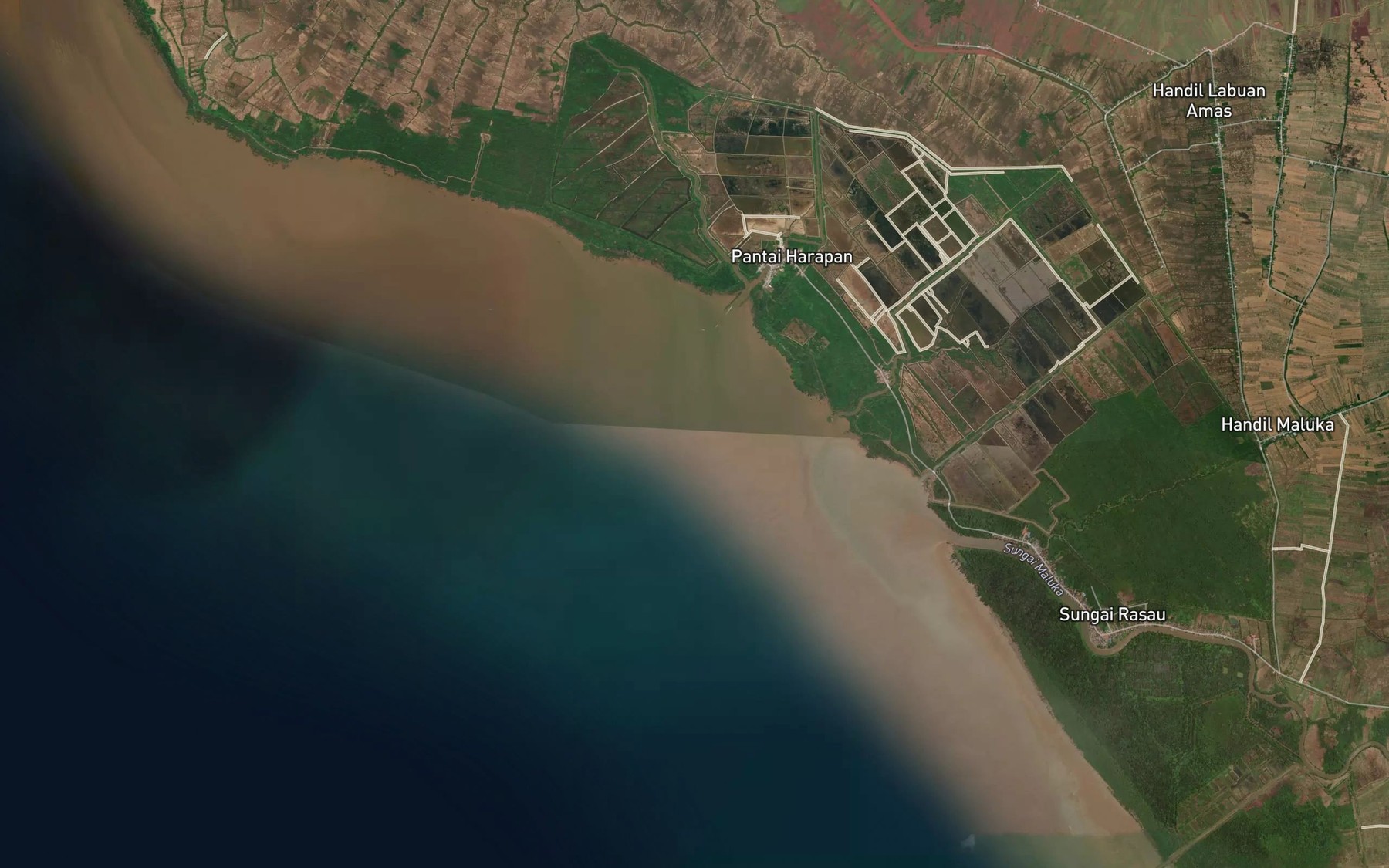 Satellite map of the Sungai Maluka