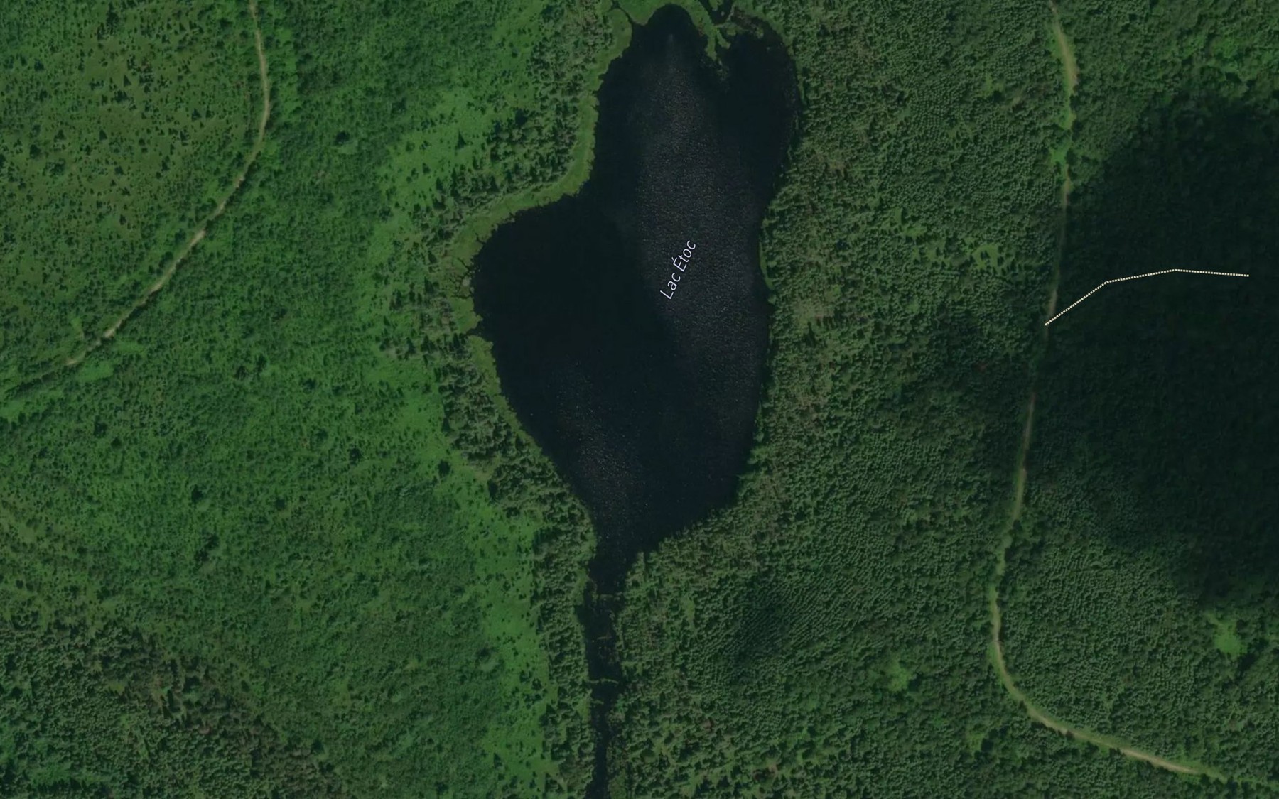 Satellite map of the Lac Etoc