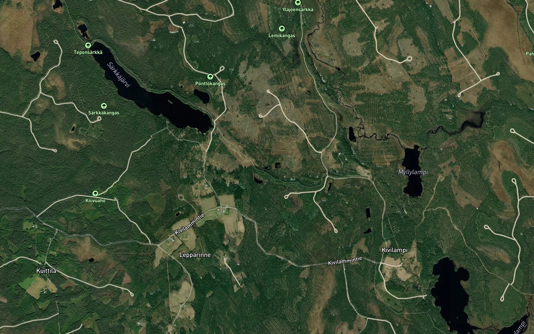 Satellite map of the Ollinlampi