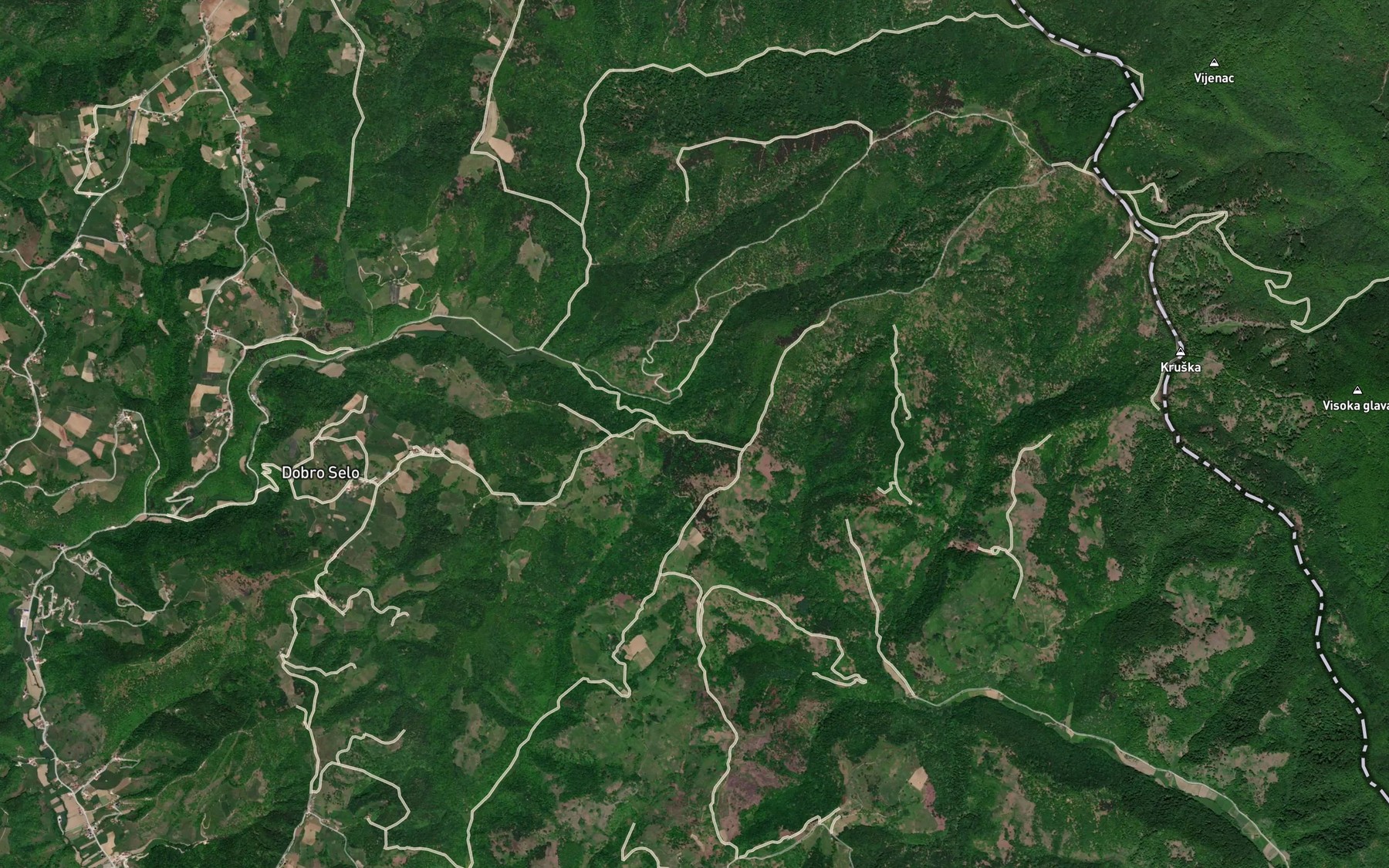 Satellite map of the Jezero