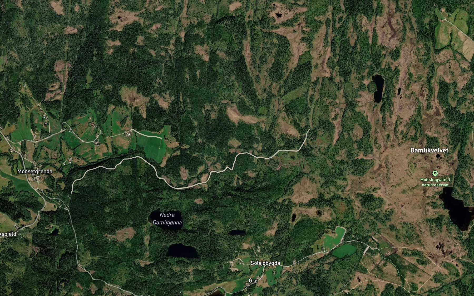 Satellite map of the Gjota