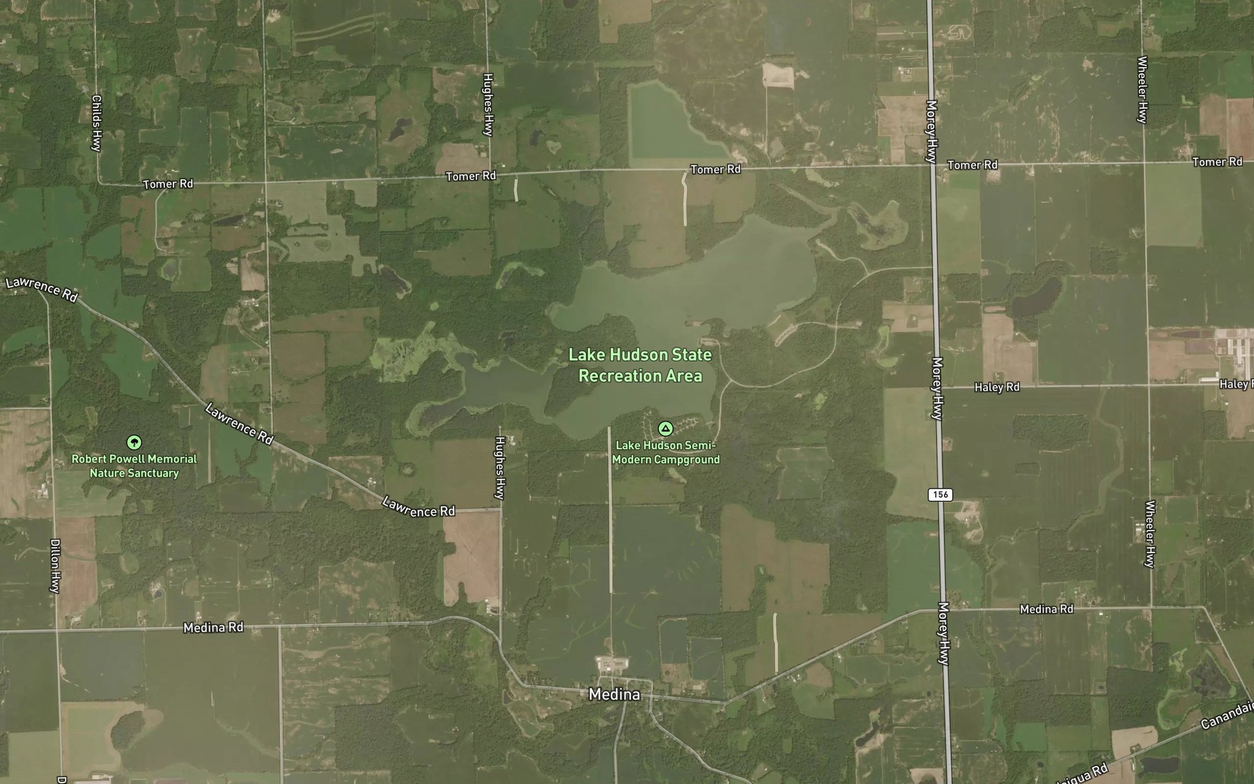 Satellite map of the J B Drain
