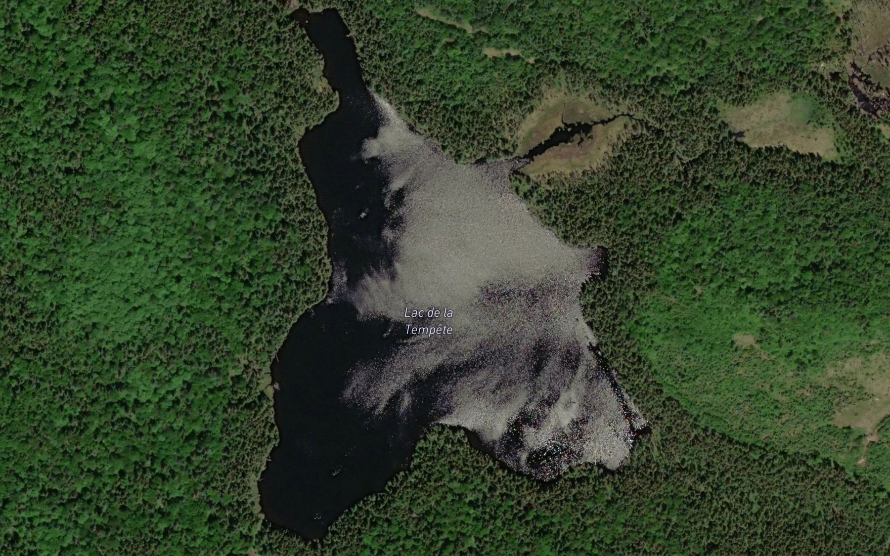 Satellite map of the Lac de la Tempete
