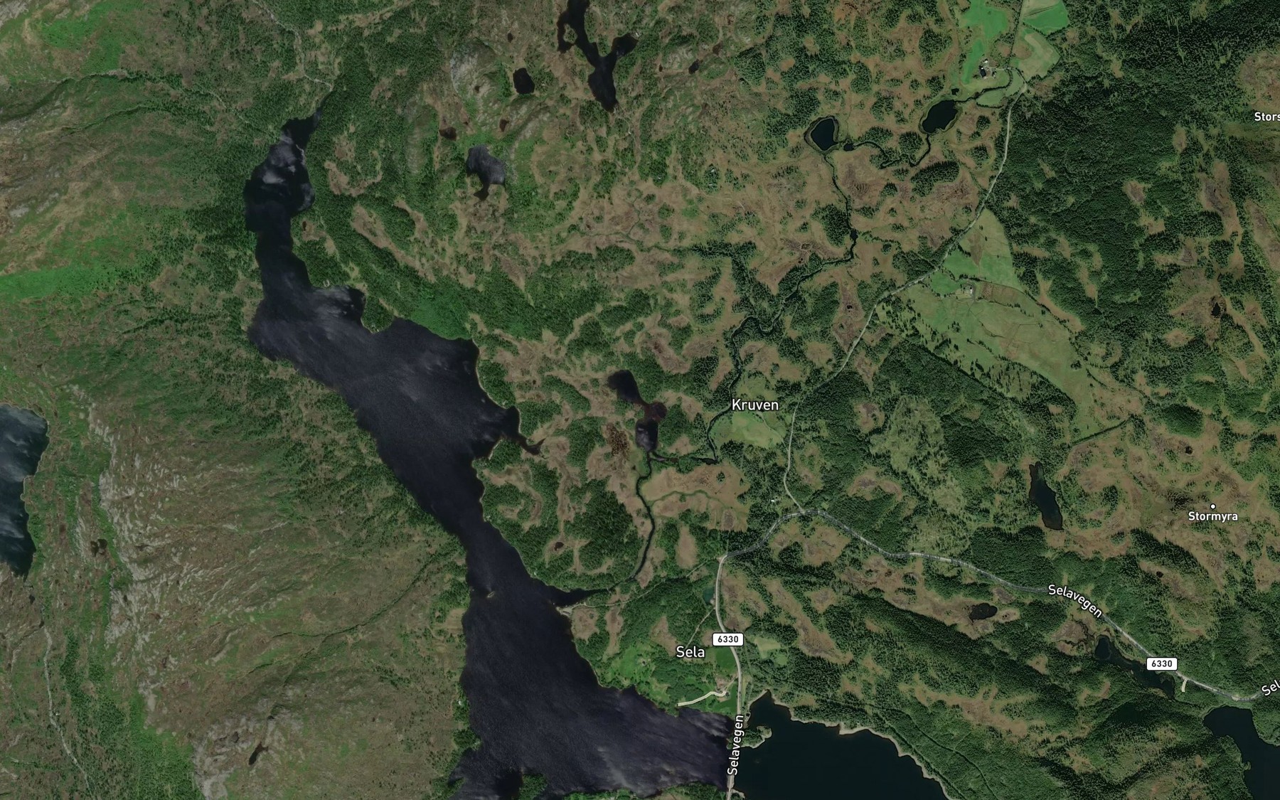 Satellite map of the Giedtietjonne