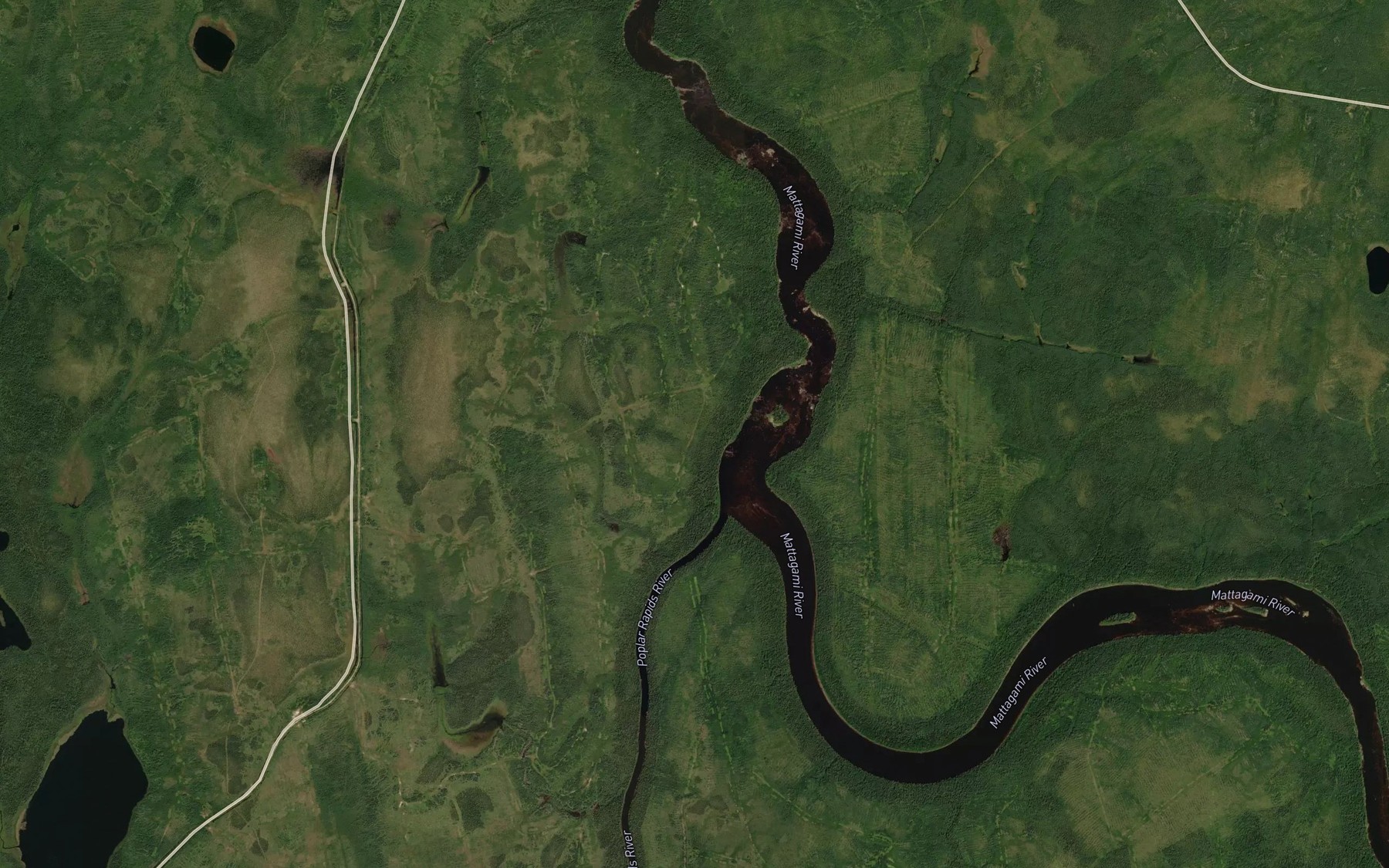 Satellite map of the Riviere Poplar