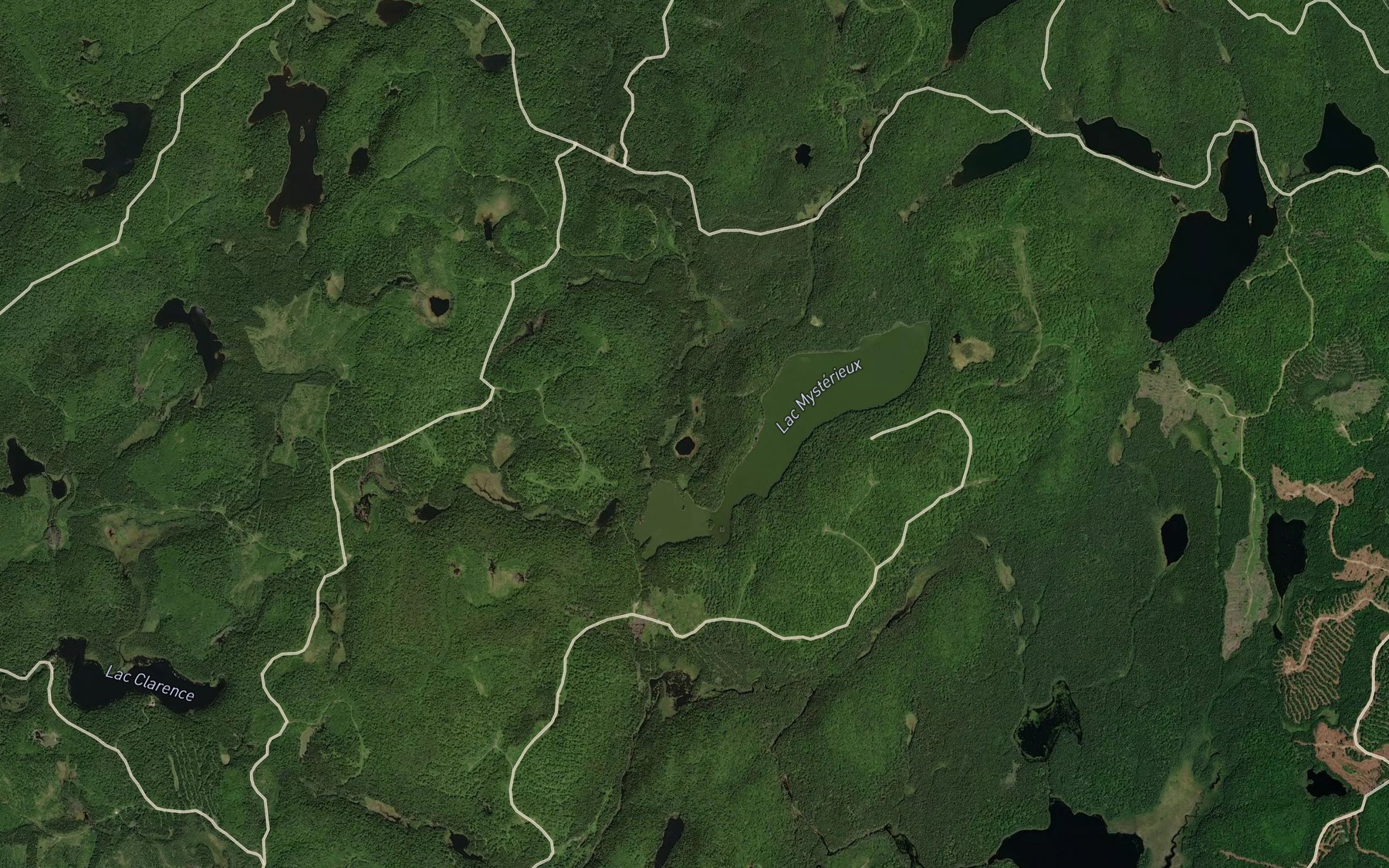 Satellite map of the Lac du Raton Laveur