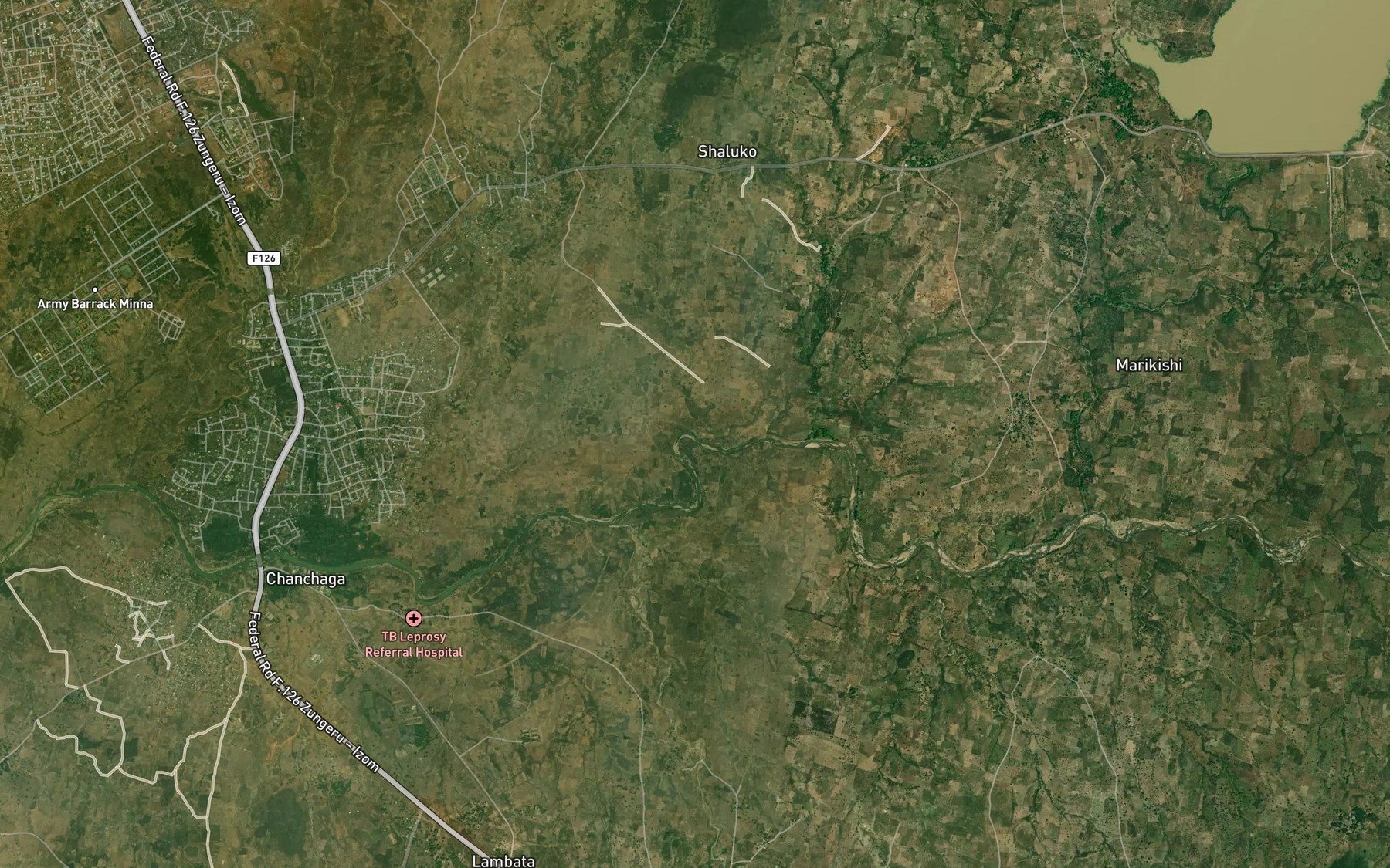 Satellite map of the River Numu
