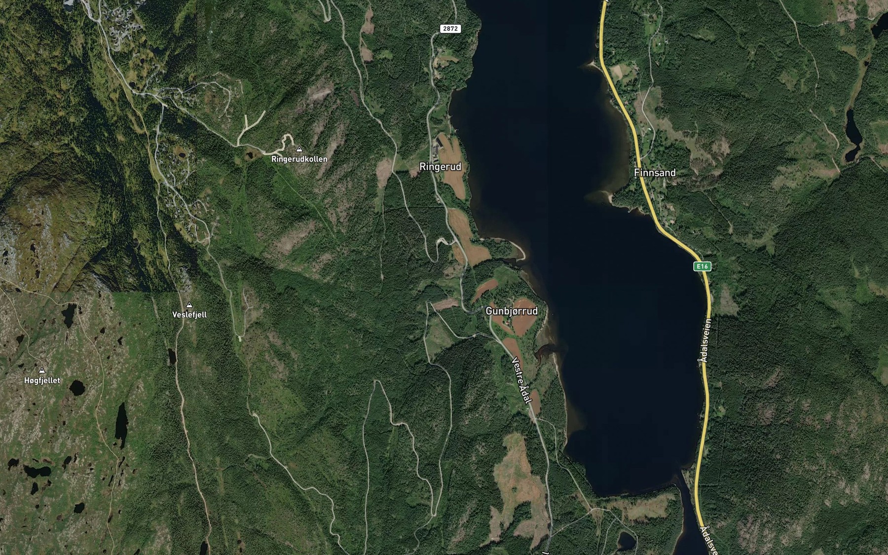 Satellite map of the Skilnadbekken