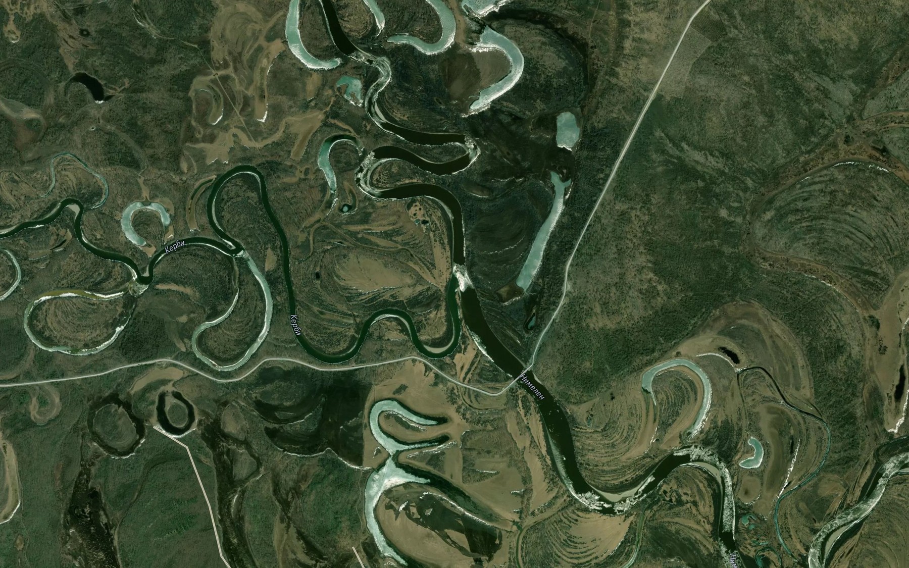 Satellite map of the Kerbi
