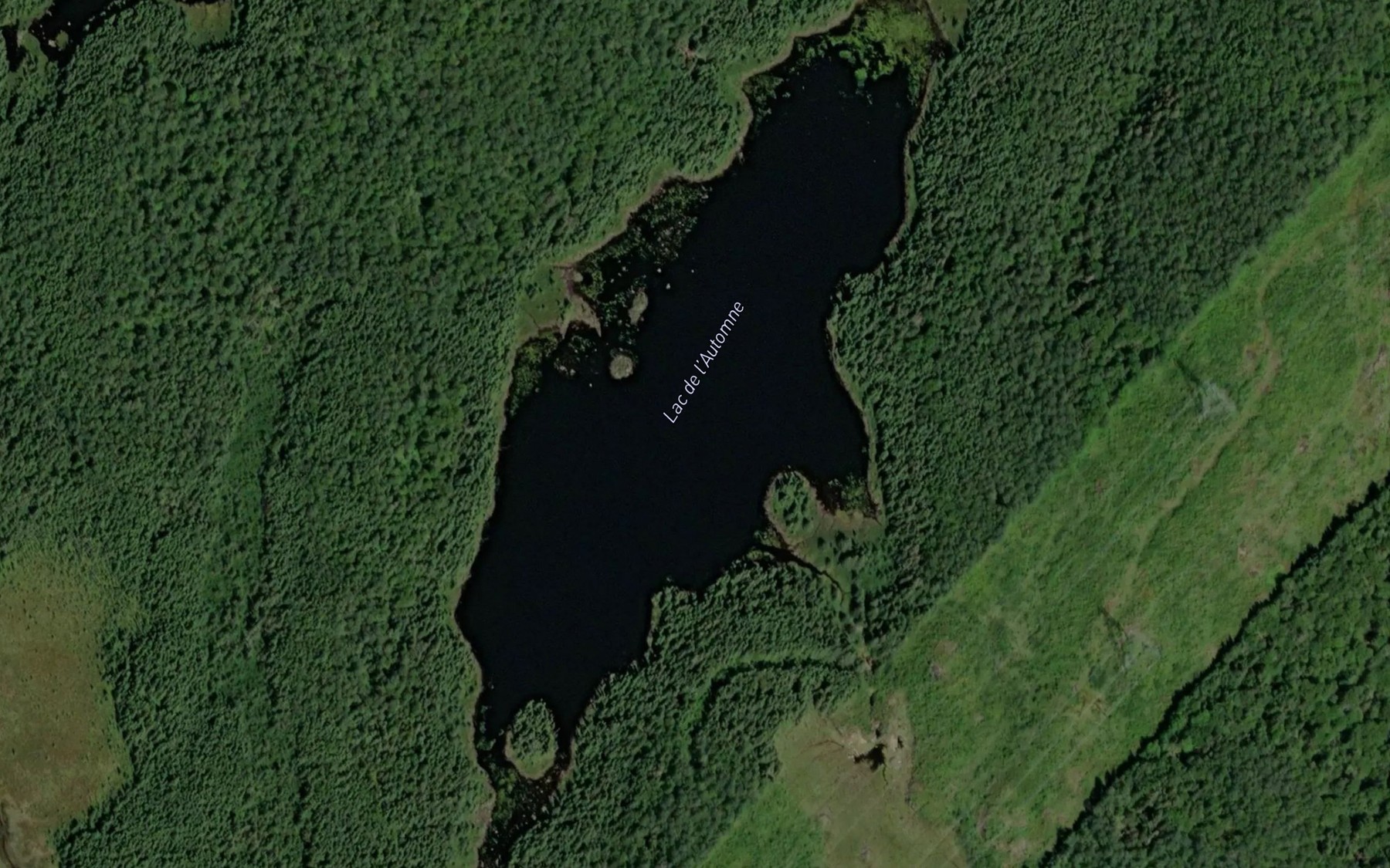 Satellite map of the Lac de l'Automne
