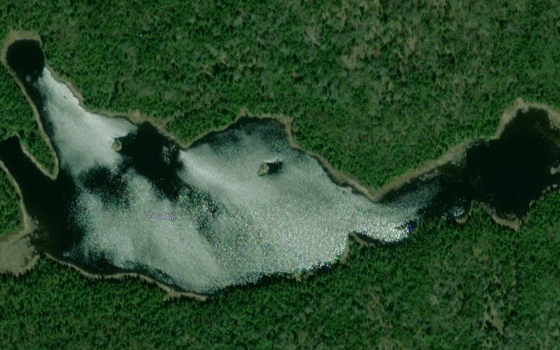 Satellite map of the Lac Able
