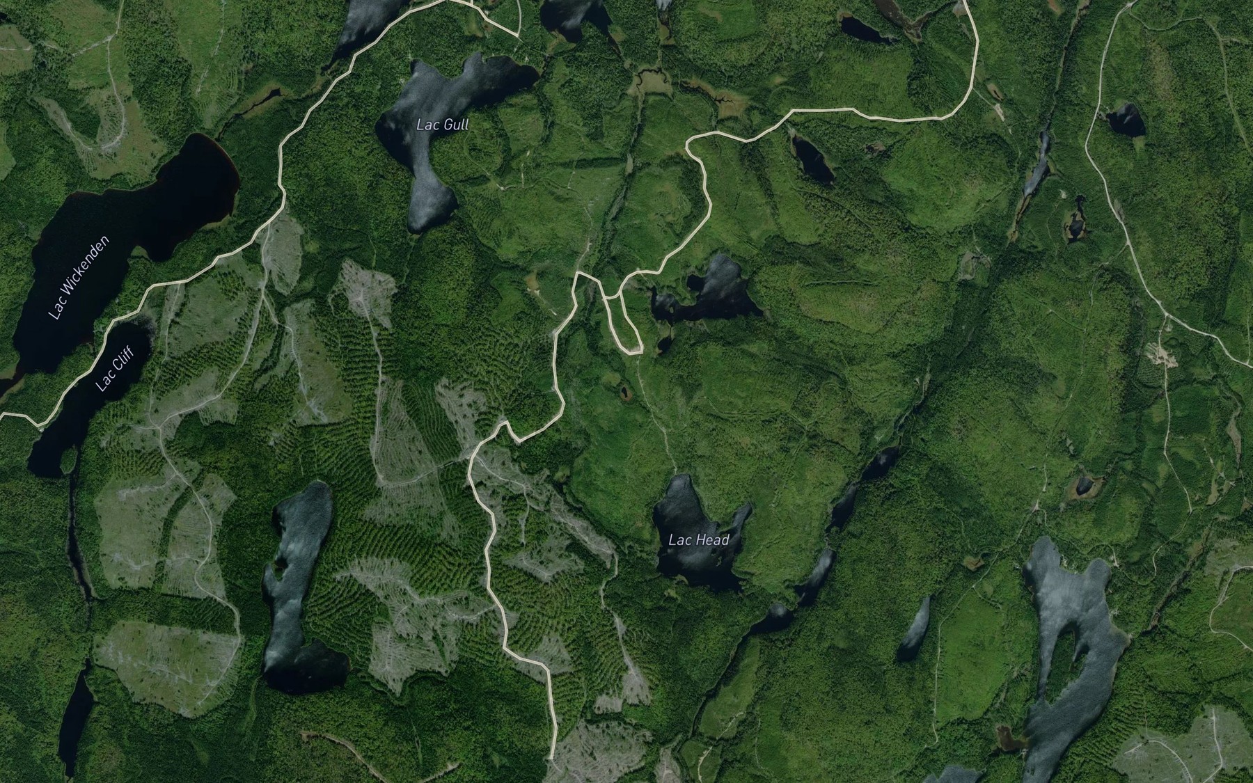 Satellite map of the Lac Rocaille