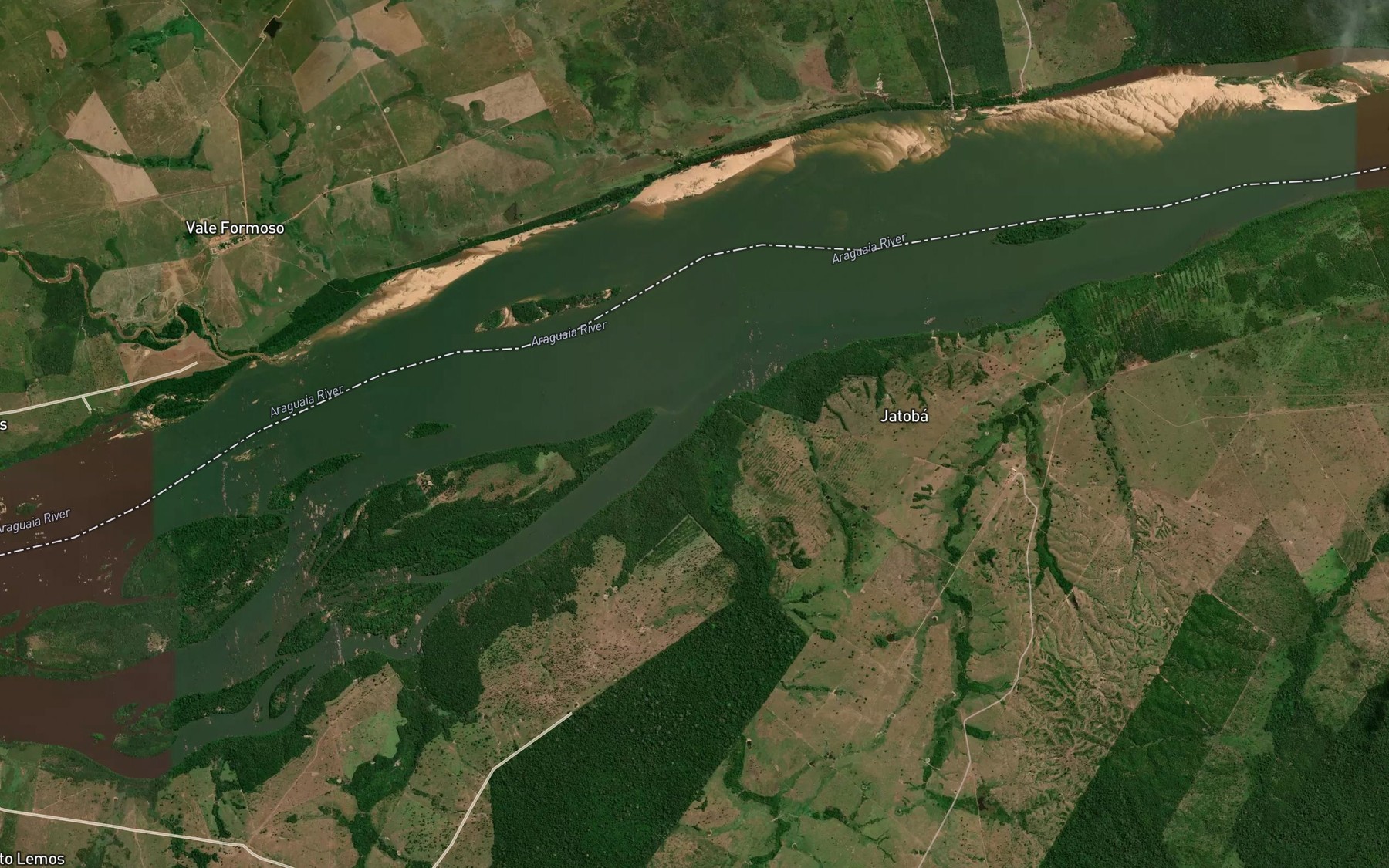 Satellite map of the Ribeirao do Tonico