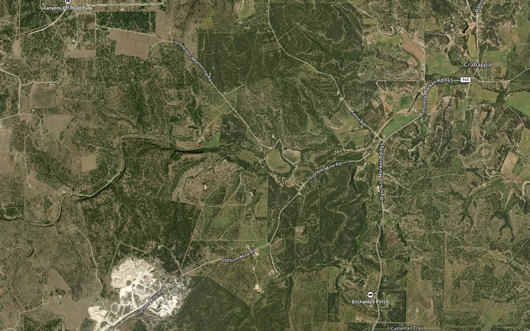 Satellite map of the Long Branch