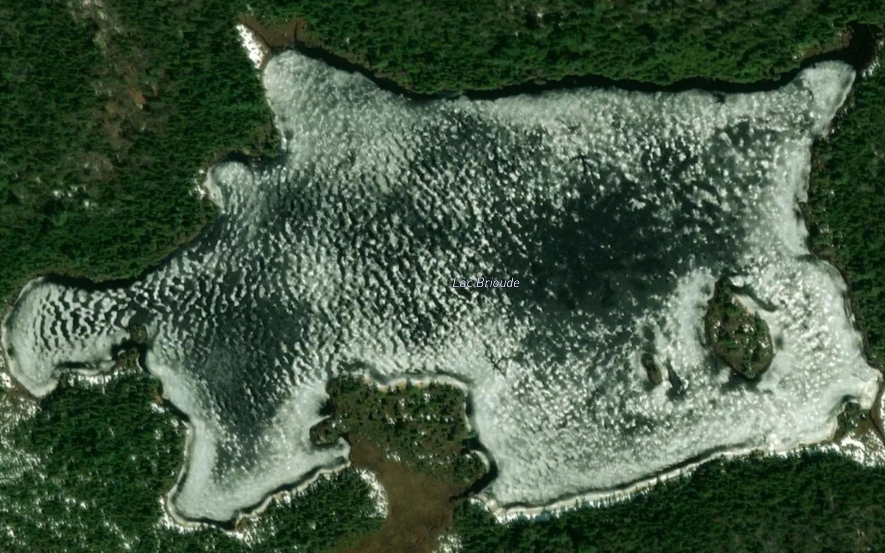 Satellite map of the Lac Brioude