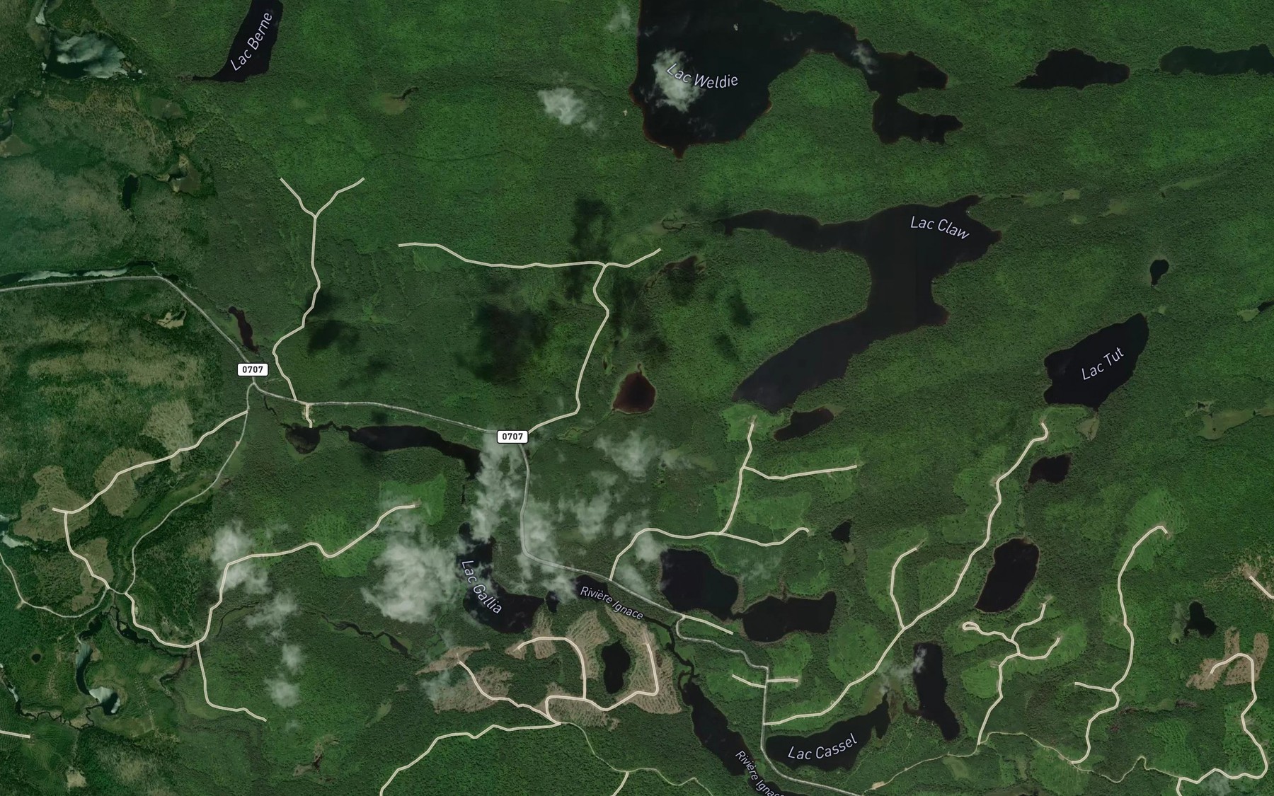 Satellite map of the Lac du Talisman