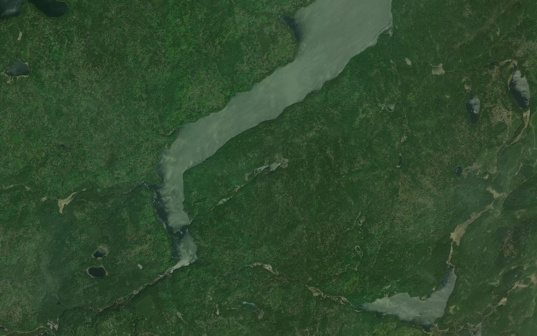 Satellite map of the Reek Lake