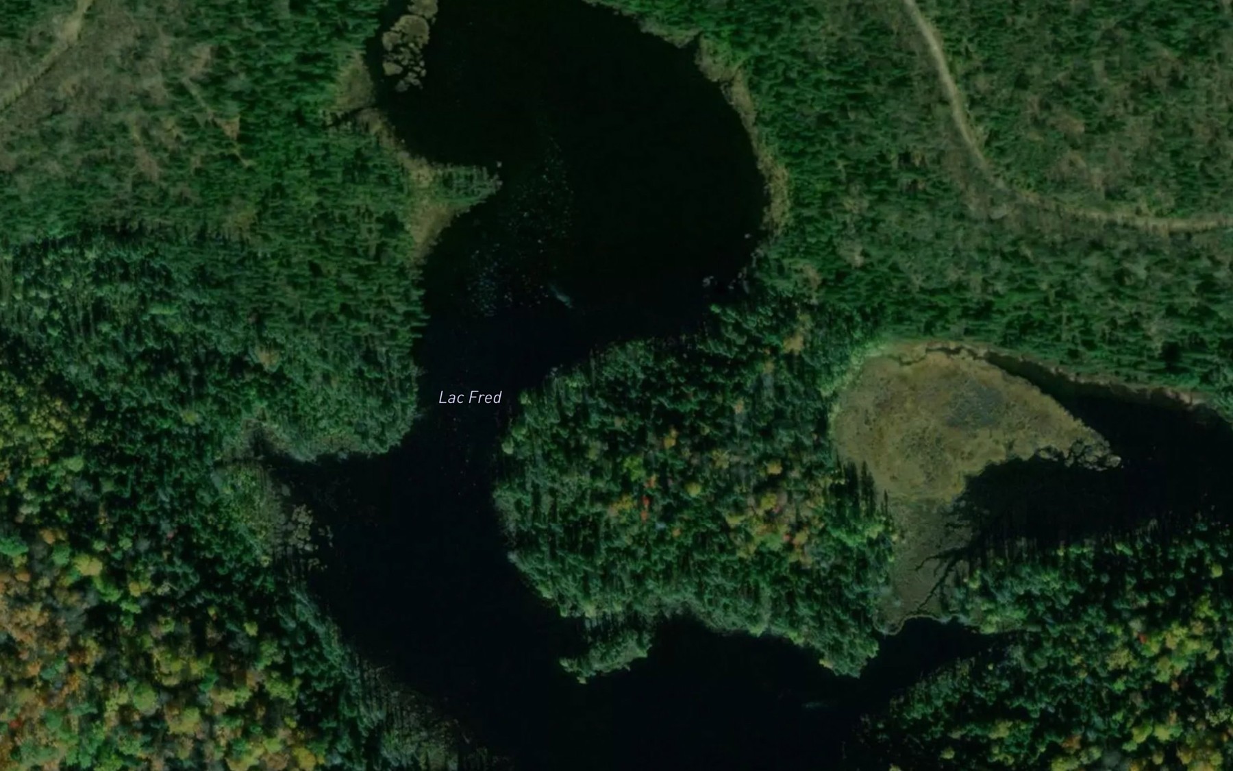 Satellite map of the Lac Fred
