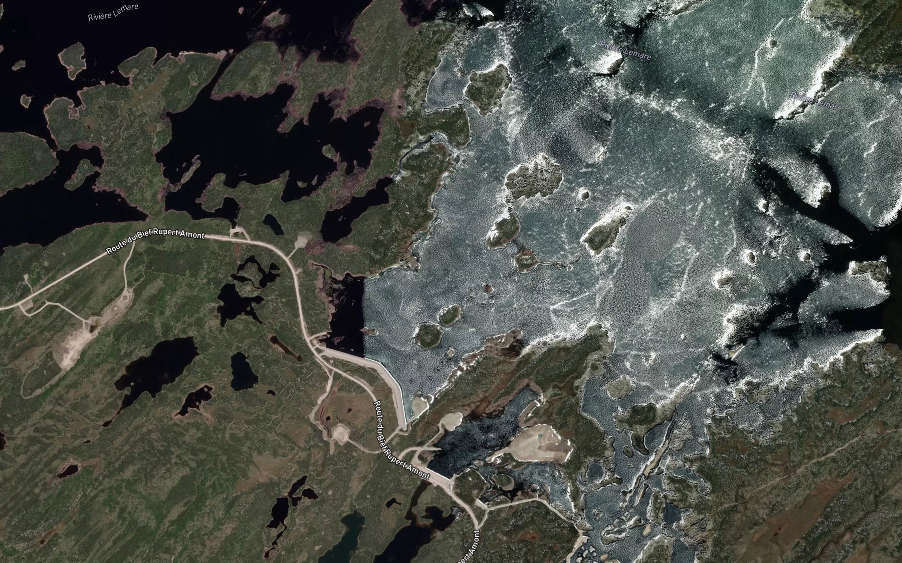 Satellite map of the LacPukutimau