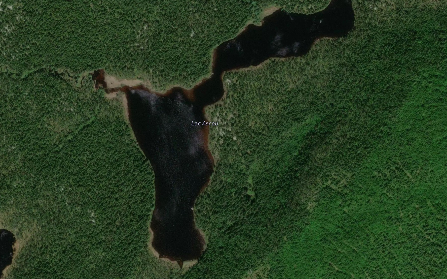 Satellite map of the Lac Ascou