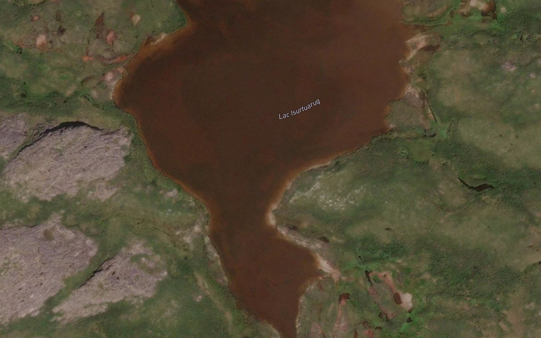 Satellite map of the Lac Isurtuaruq