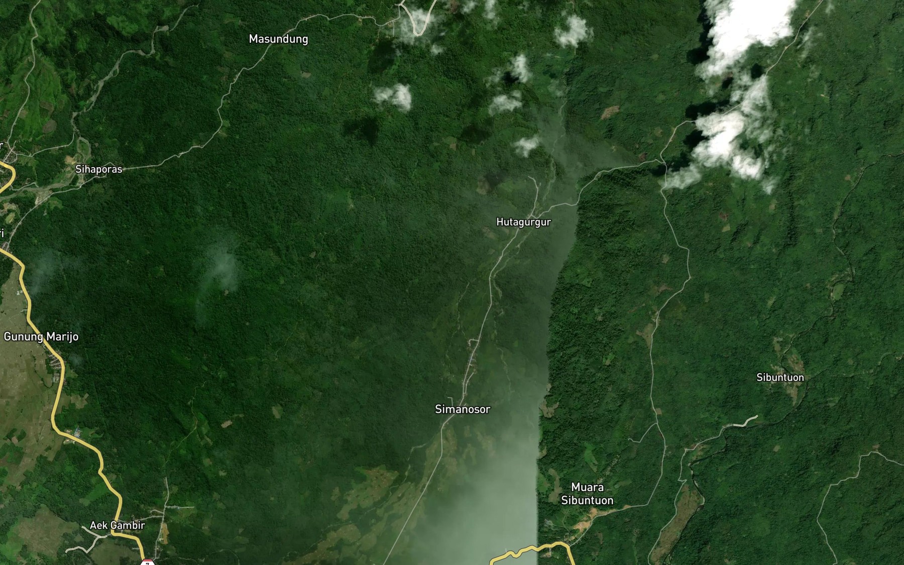 Satellite map of the Aek Parda