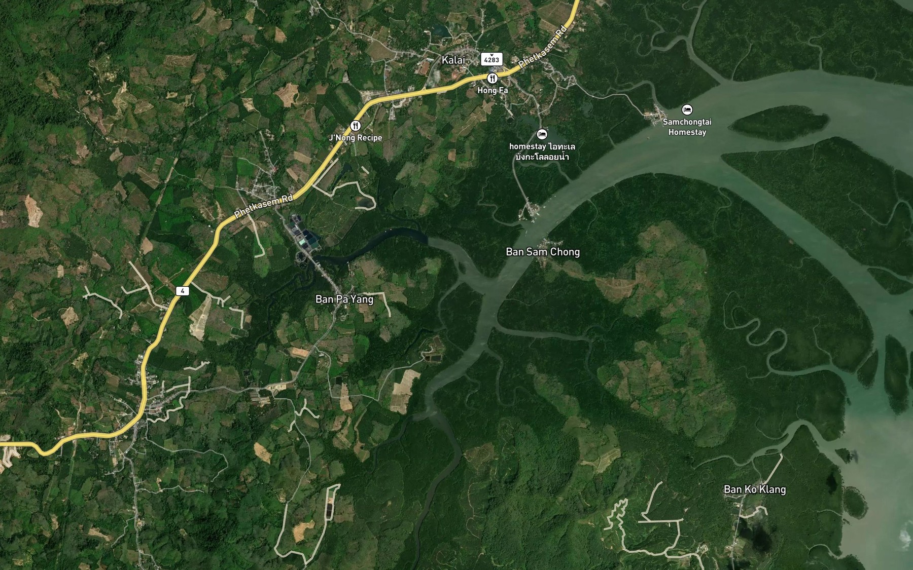 Satellite map of the Khlong Lat Tha Yu