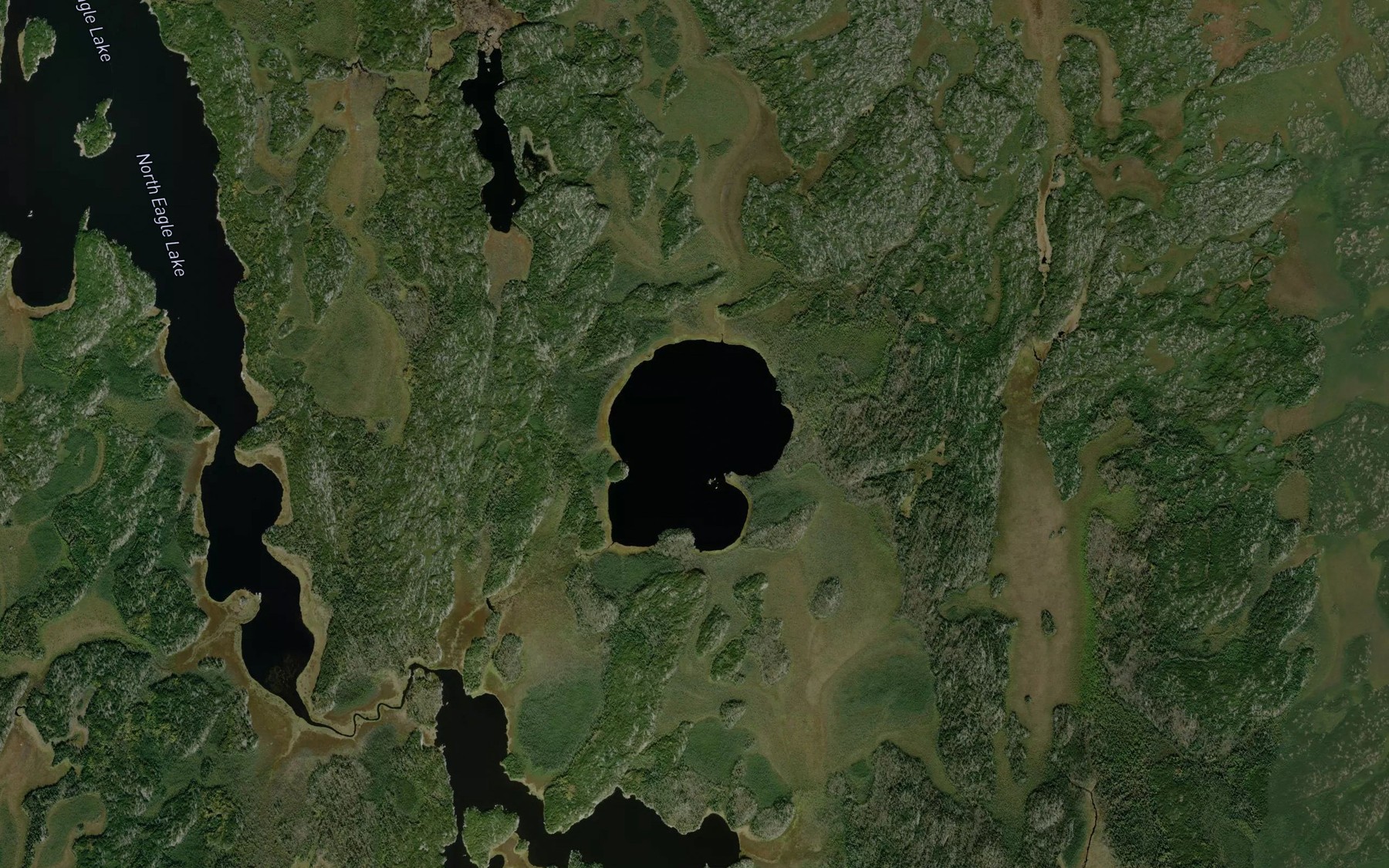 Satellite map of the Wakse Lake