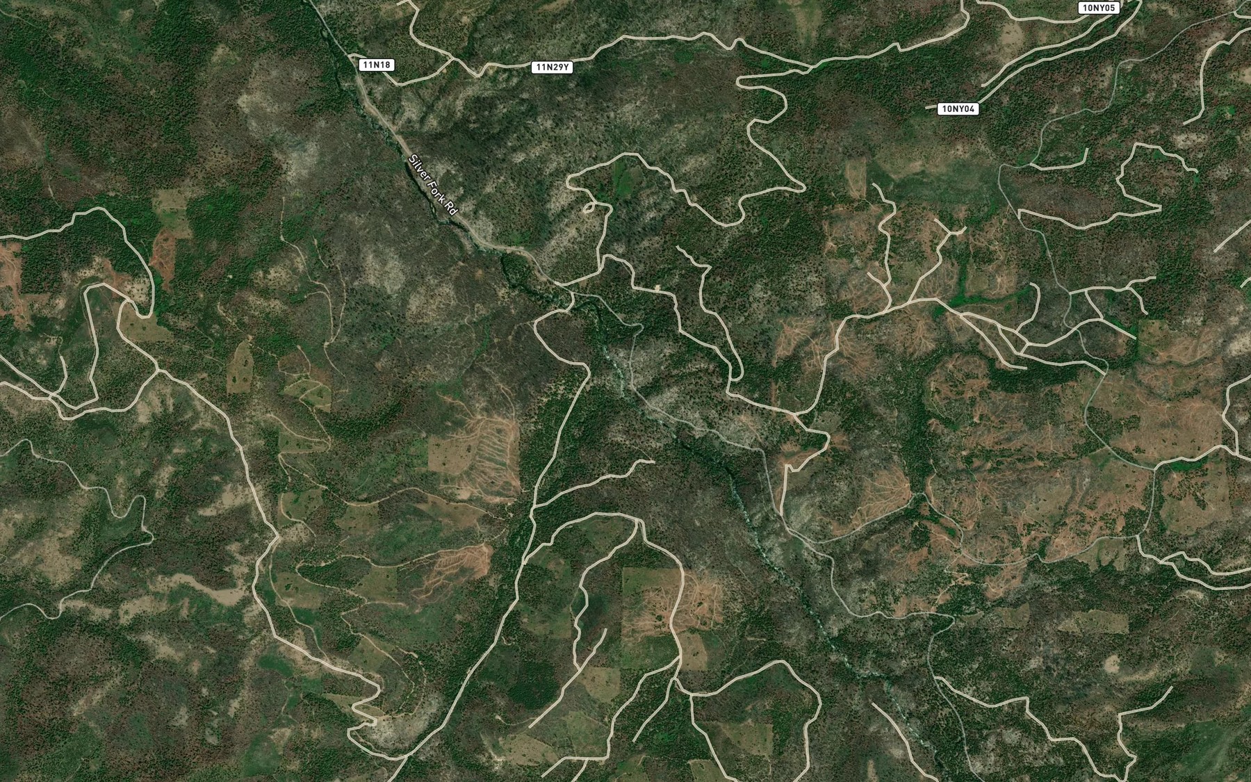 Satellite map of the Girard Creek